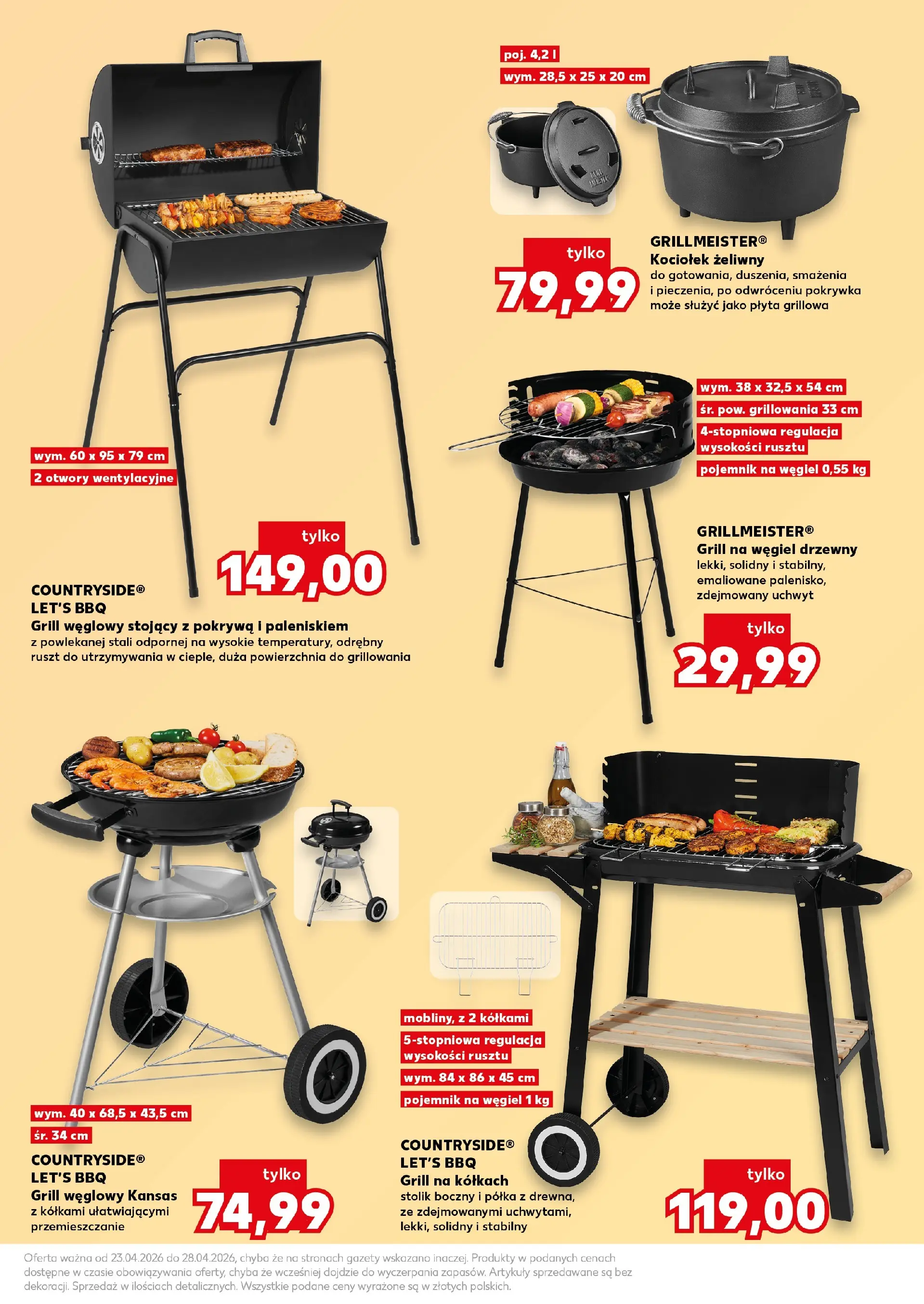 Kaufland gazetka - Ogród od 23.04.2026 - od jutra PDF | Strona: 21 | Produkty: Grill, Ruszt, Półka