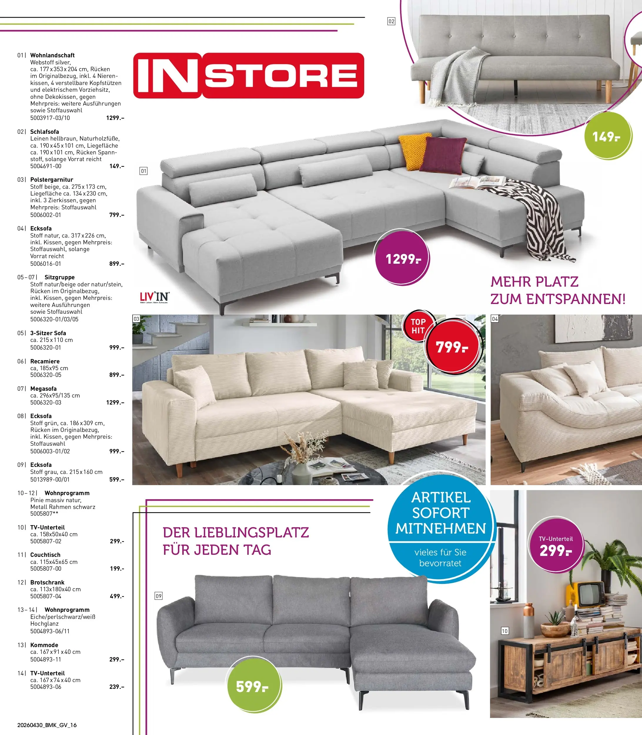Möbel Martin Wochenangebote (ab 01.05.2026) zum Blättern | Seite: 16