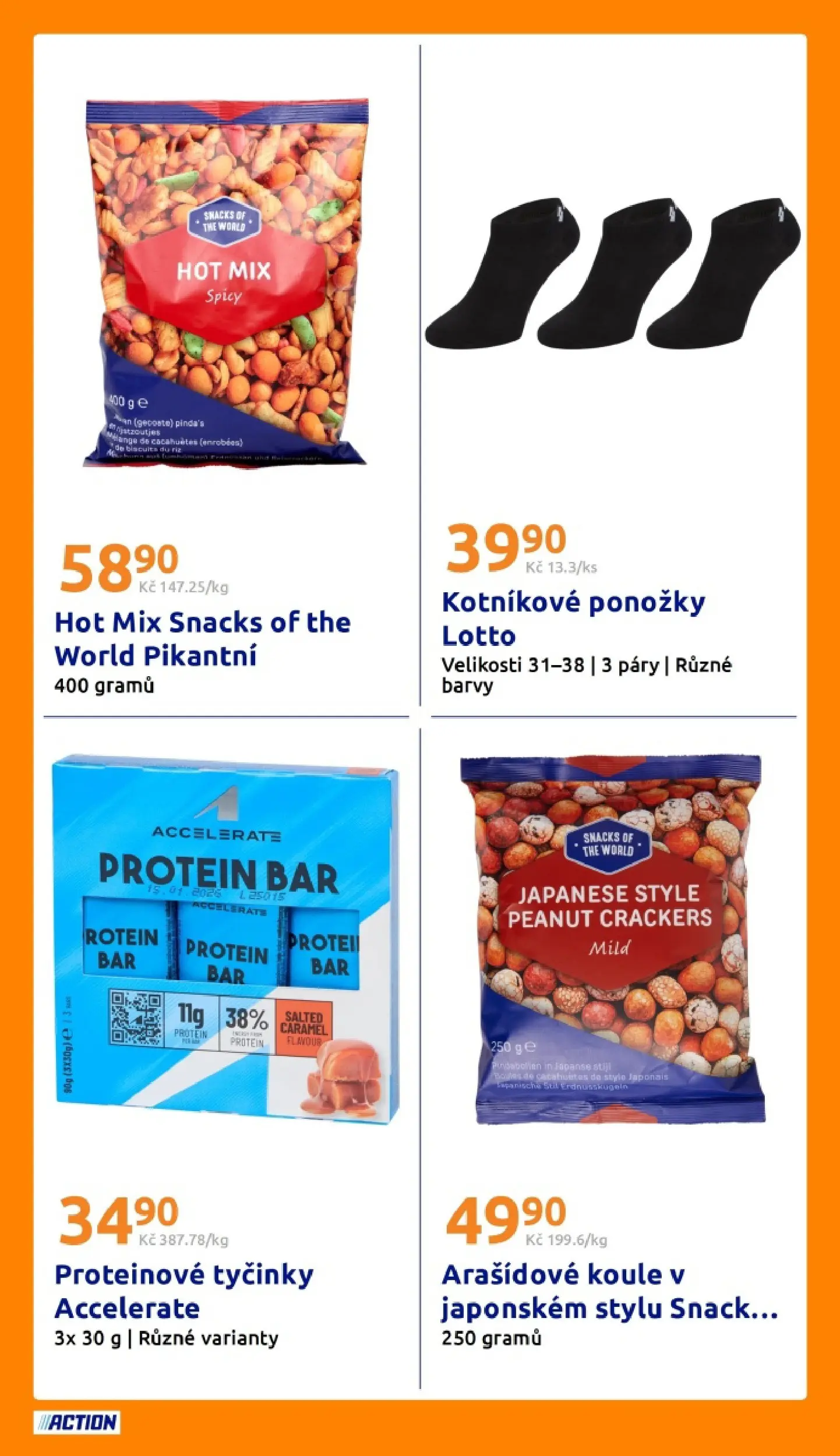 Action leták od 22.04.2026 - Akční leták online | Strana: 22 | Produkty: Ponožky, Protein bar, Barvy, Protein