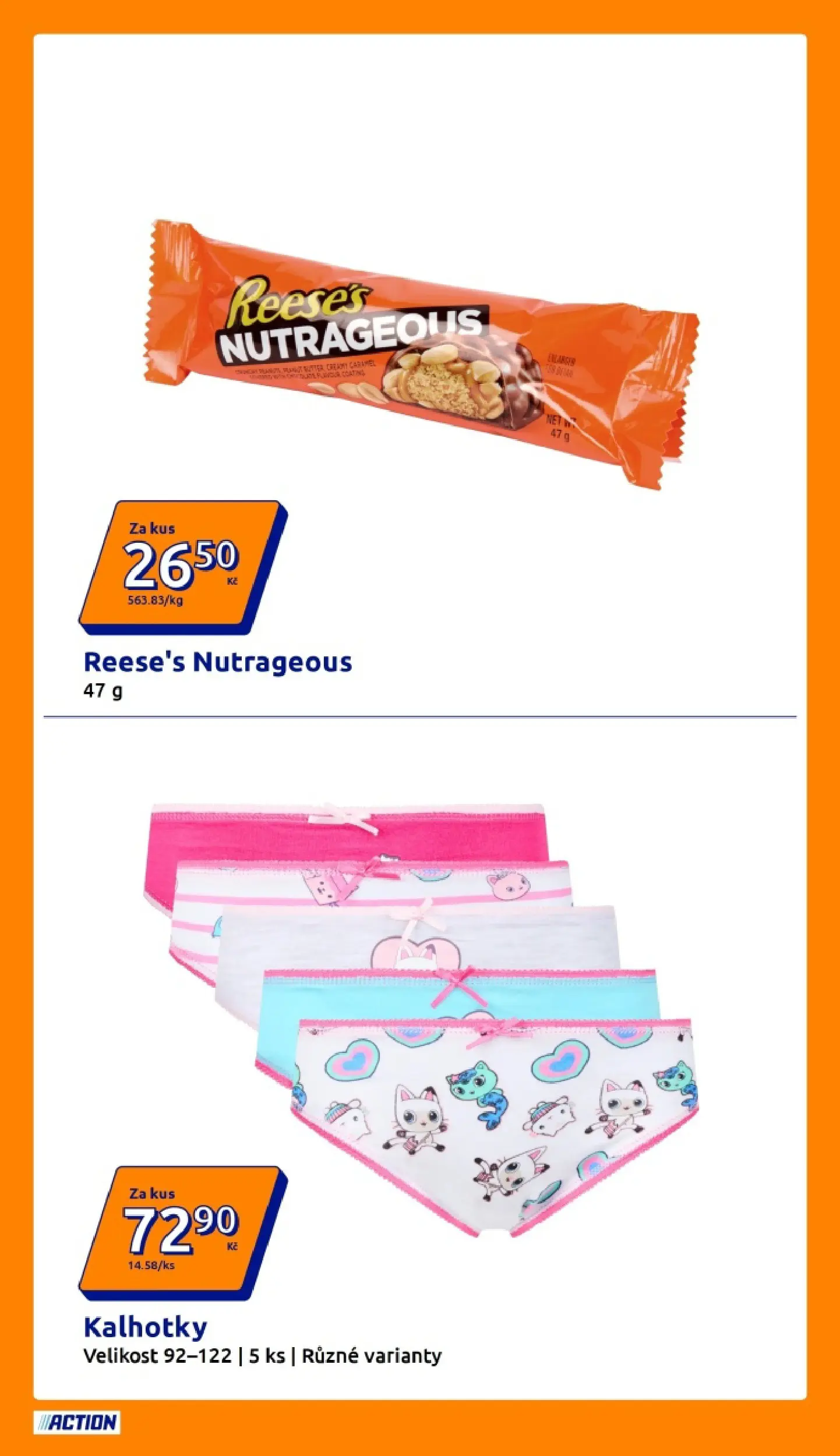 Action leták od 22.04.2026 - Akční leták online | Strana: 23 | Produkty: Reese's, Kalhotky