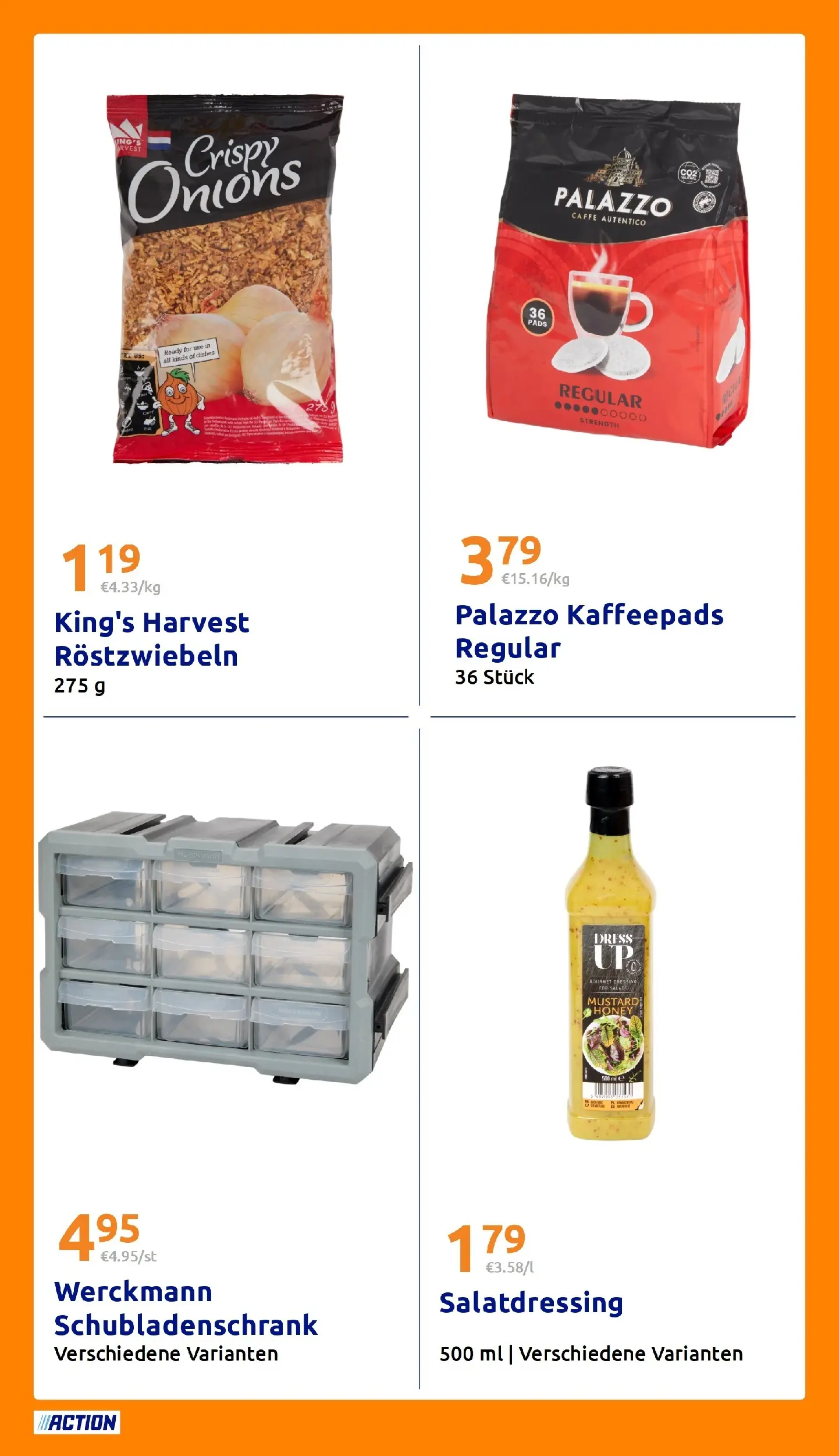 Action - Action: Kleine Preise, große Freude ab 21.04.2026 → Angebote nächste Woche | Seite: 22 | Produkte: Kaffeepads, Dressing
