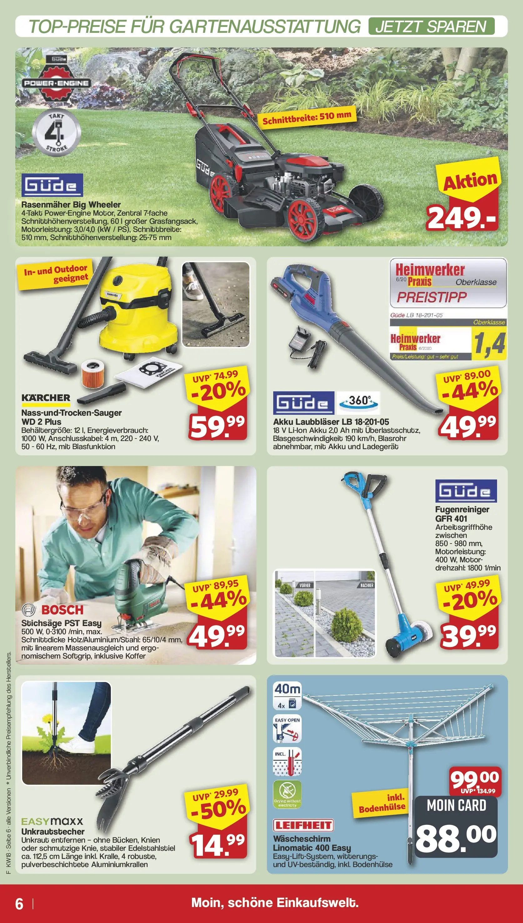 Famila Nordwest Einleger (ab 27.04.2026) zum Blättern | Seite: 6 | Produkte: Bosch, Rasenmäher, Koffer, Ladegerät