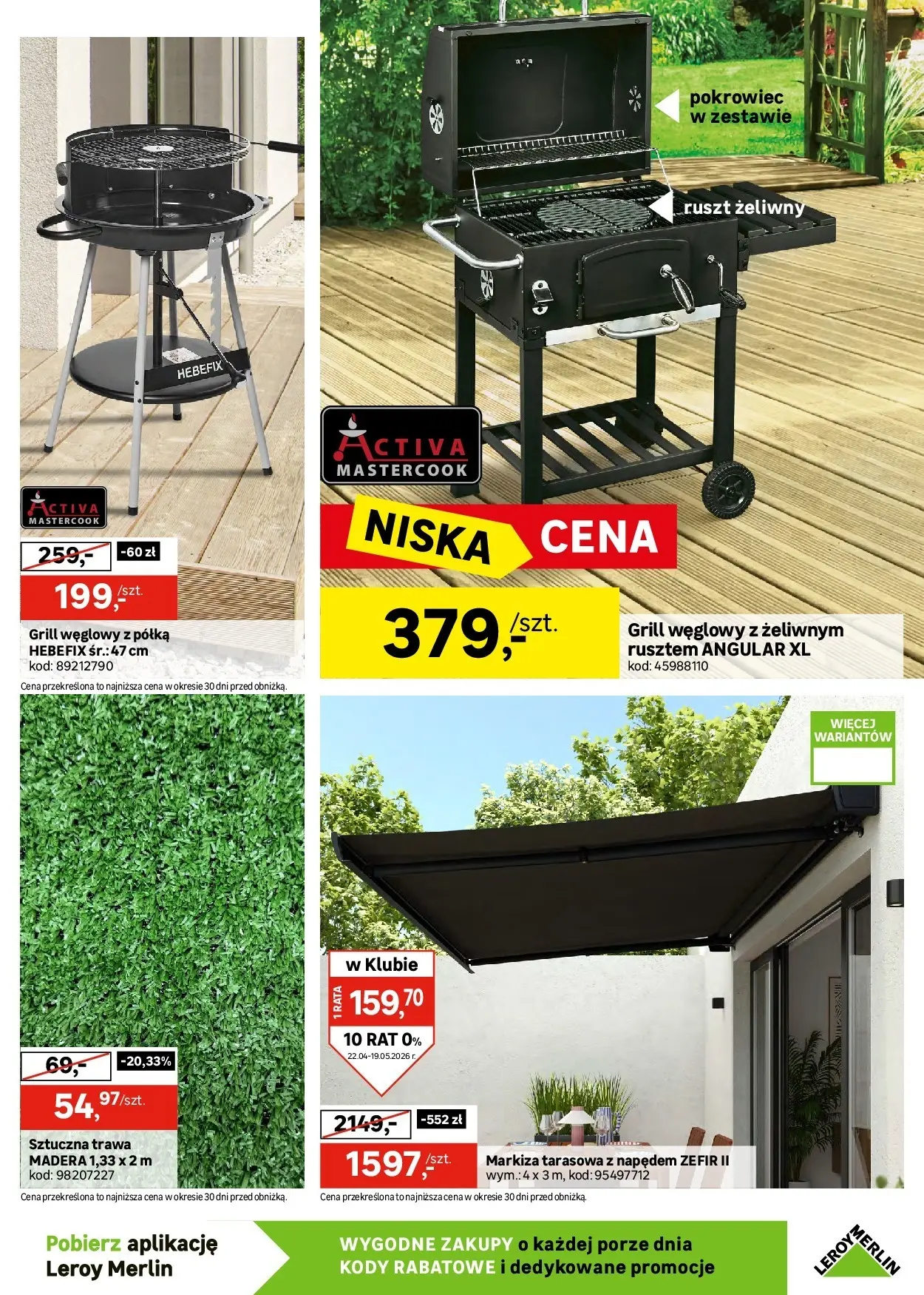 Leroy Merlin - Majówka do 19.05 z Leroy Merlin! od (30.04.2026 - 19.05.2026) | Strona: 5 | Produkty: Grill, Ruszt, Półka