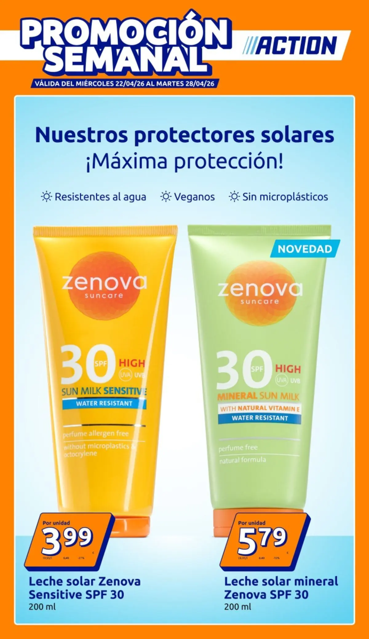 Action folleto 22/04/2026 - 28/04/2026 | Página: 1 | Productos: Perfume, Leche