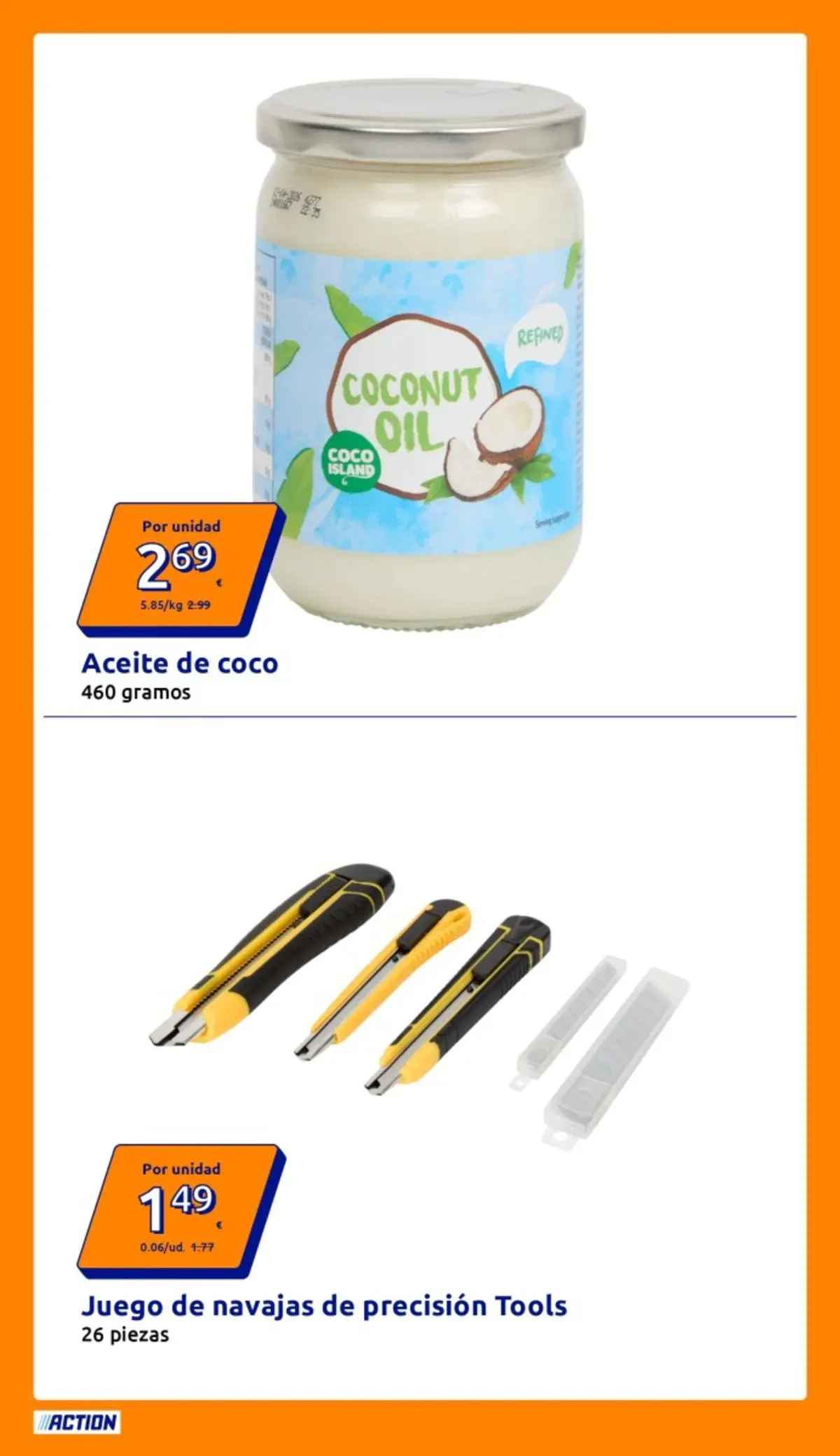 Action folleto 22/04/2026 - 28/04/2026 | Página: 16 | Productos: Aceite, Τυρόπιτα, Aceite de coco