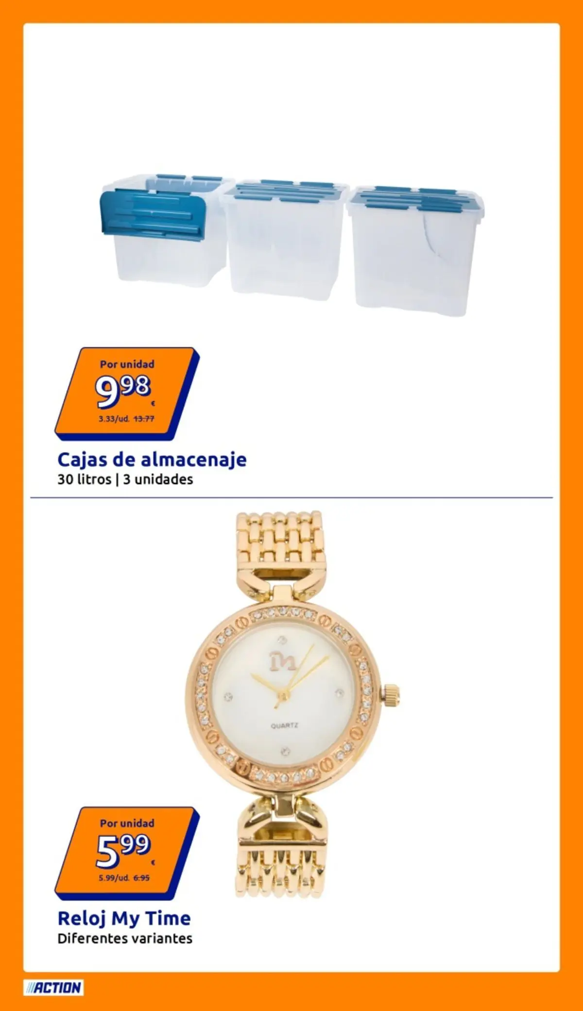 Action folleto 22/04/2026 - 28/04/2026 | Página: 18 | Productos: Reloj, Almacenaje