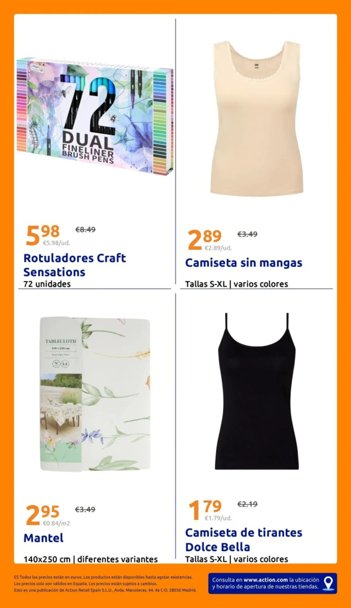 Action folleto 22/04/2026 - 28/04/2026 | Página: 31 | Productos: Mantel, Camiseta sin mangas