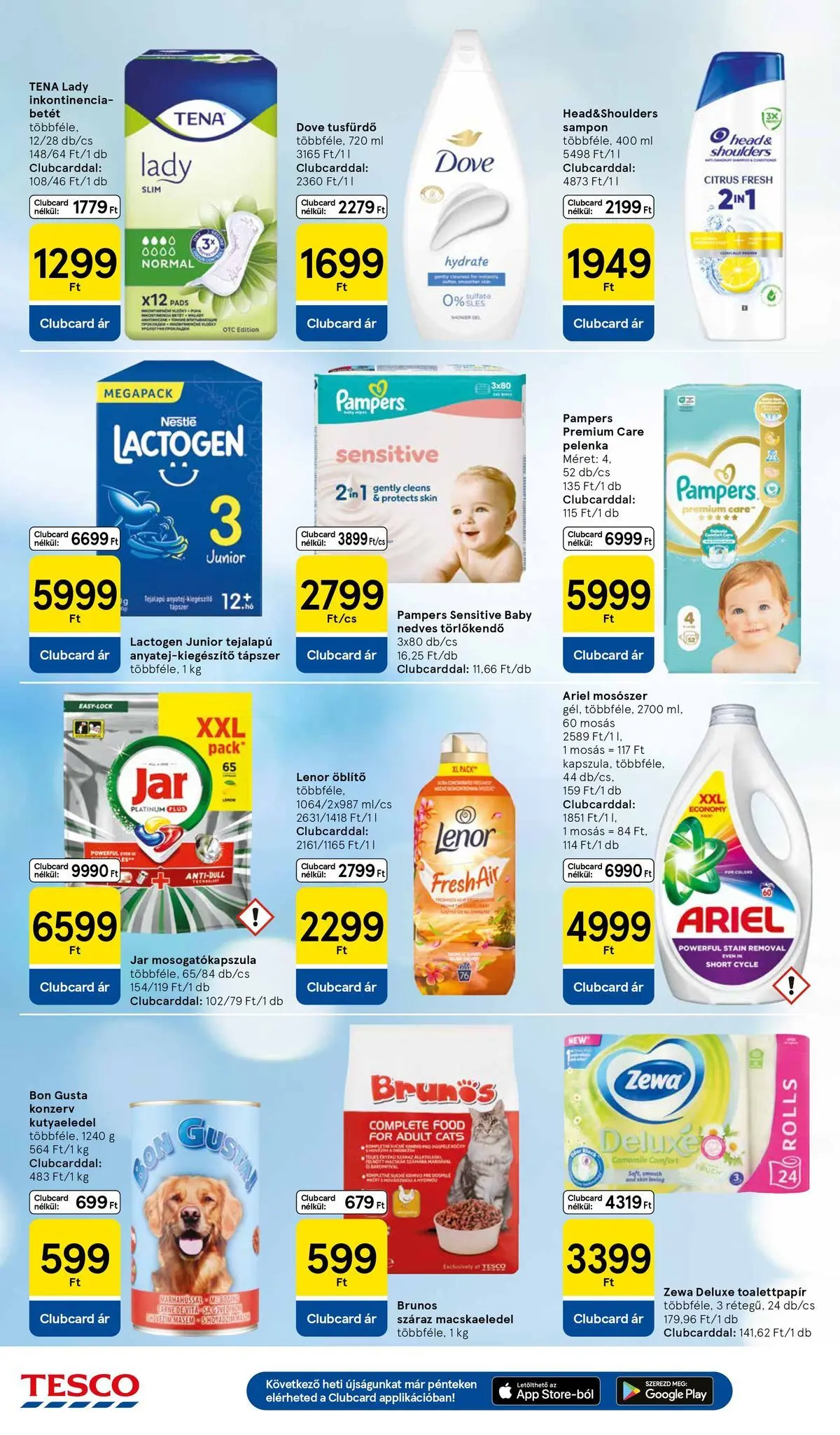 Tesco - Tesco újság érvényessége 2026.04.29-ig - 2026.04.22.-tól - online | Oldal: 6 | Termékek: Ariel, Pampers, Pelenka, Sampon