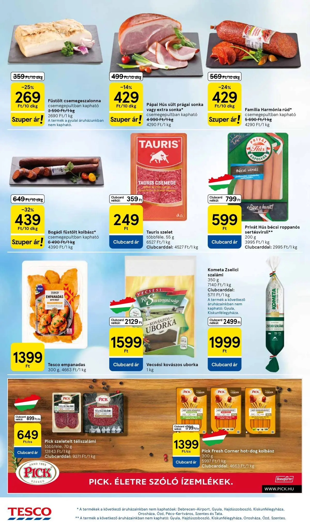 Tesco - Tesco újság érvényessége 2026.04.29-ig - 2026.04.22.-tól - online | Oldal: 14 | Termékek: Virsli, Sonka, Szalámi, Uborka