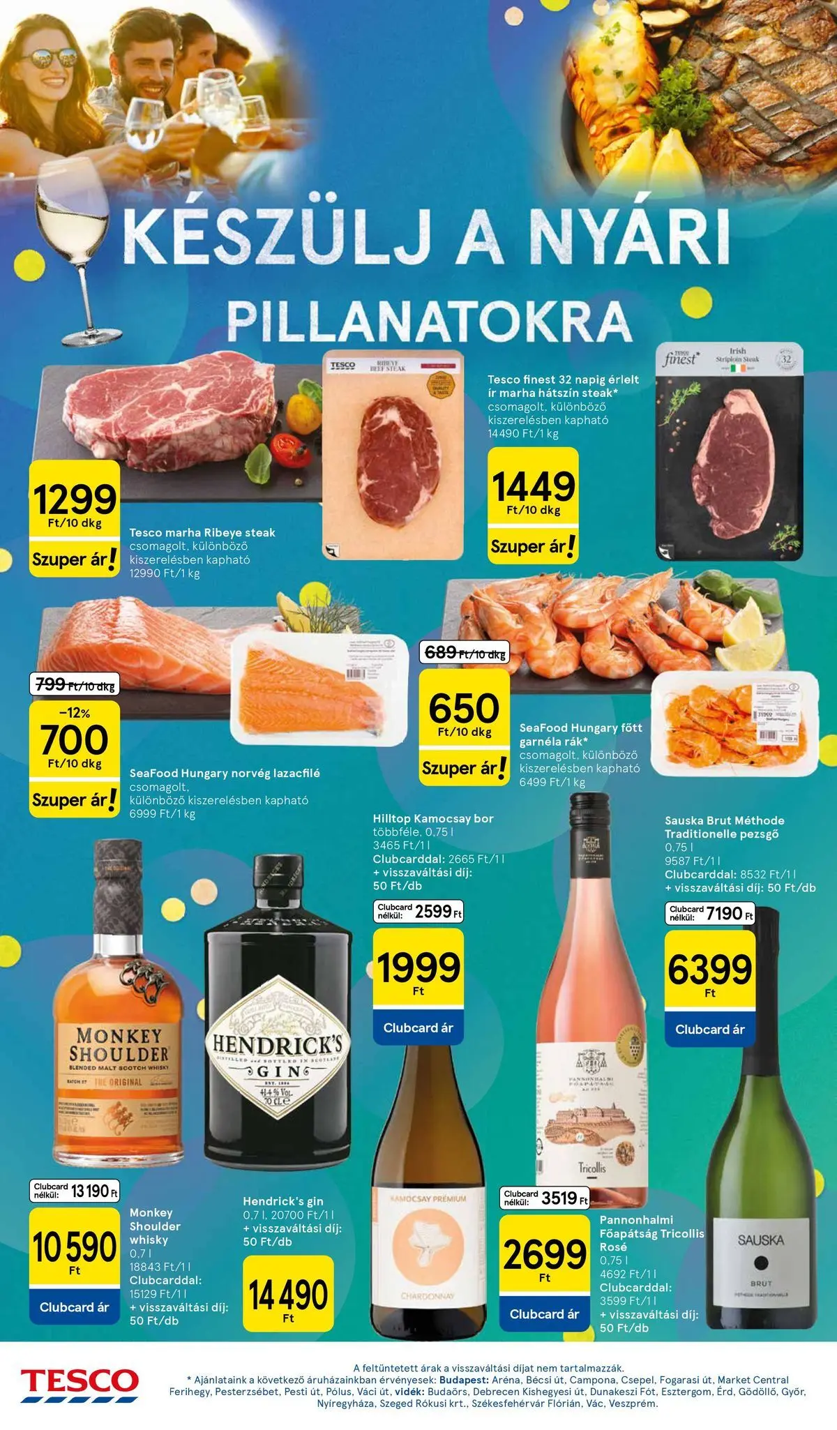 Tesco - Tesco újság érvényessége 2026.04.29-ig - 2026.04.22.-tól - online | Oldal: 18 | Termékek: Pezsgő, Garnéla, Bor, Gin