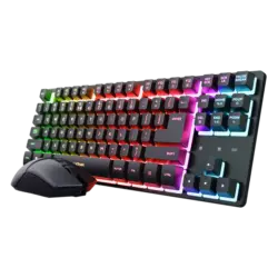 Клавиатура Trust GXT832 Thado Безжична + Мишка - Black US