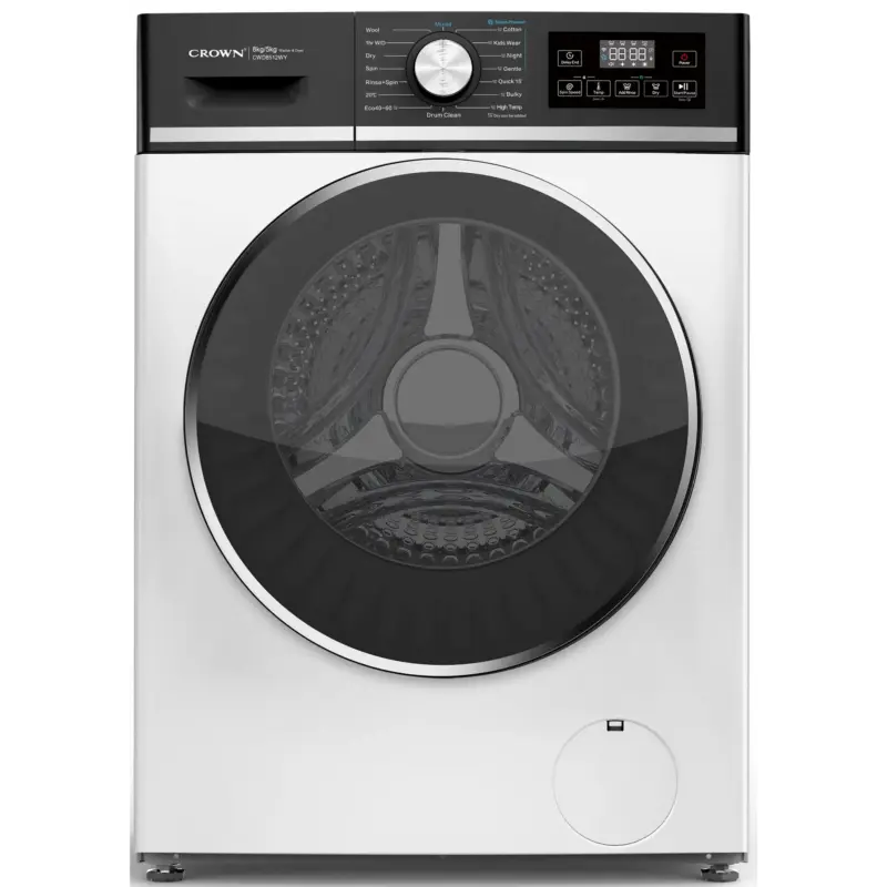 Пералня със сушилня Crown CWD8512WY , 1200 об./мин., 8.00 kg, 5 kg, A , Бял , E , E