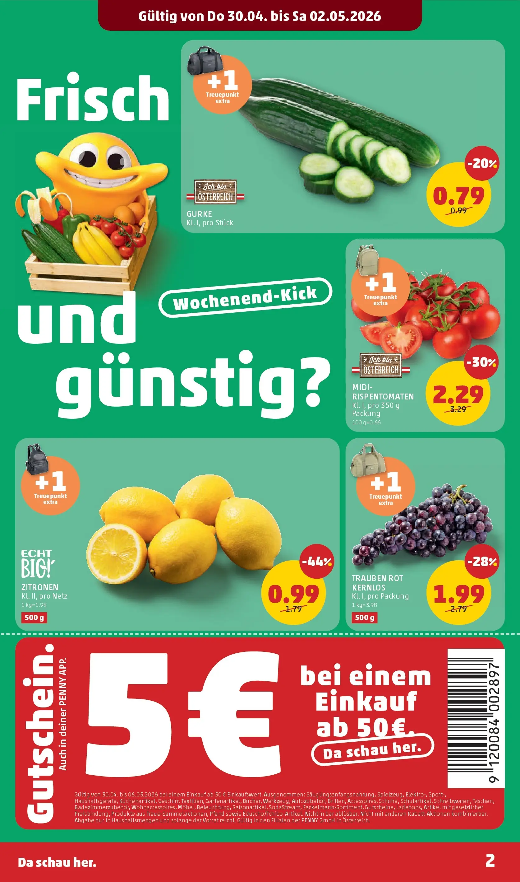 Penny Markt Die ganze Woche sparen ab (30.04.2026) - Angebote, Prospekt | Seite: 2