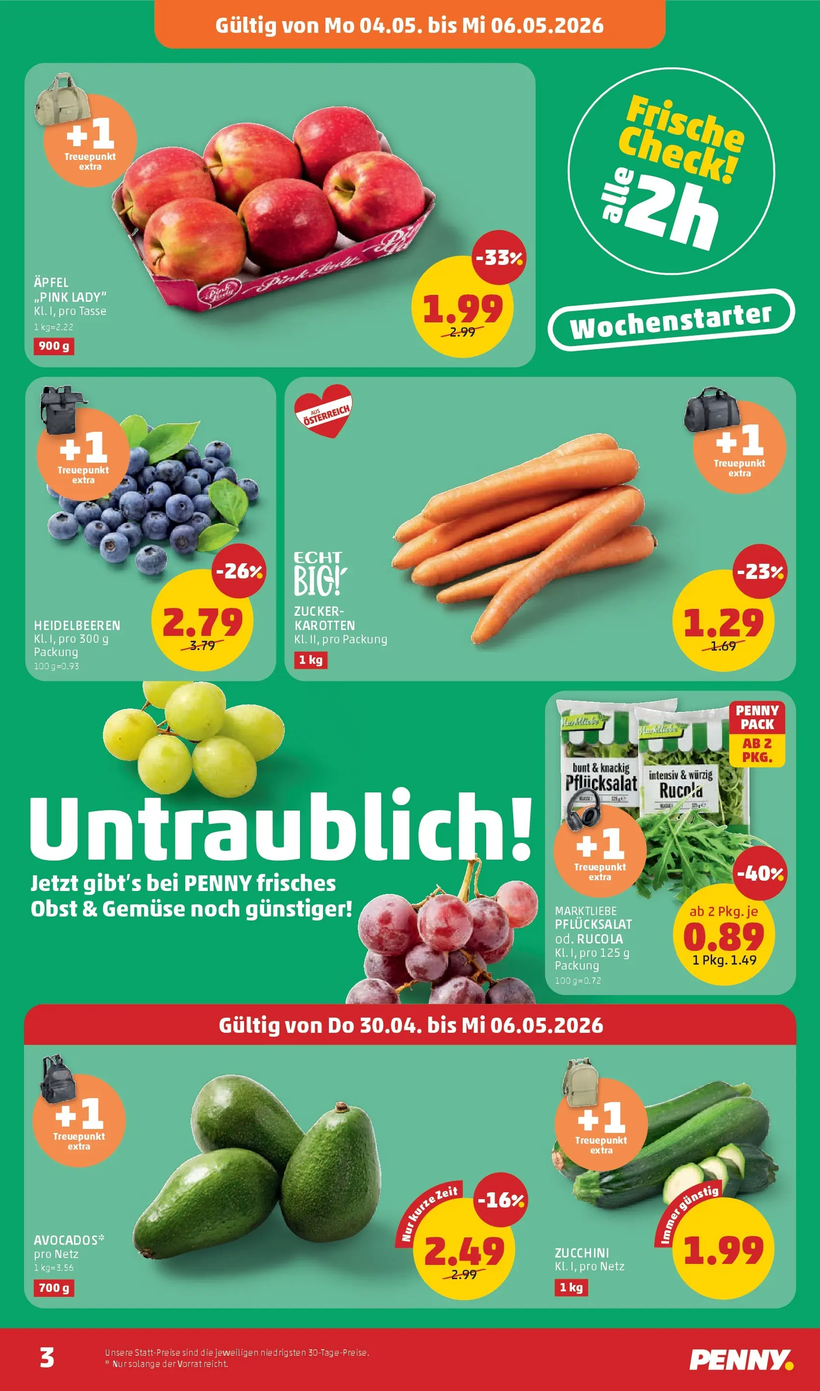 Penny Markt Die ganze Woche sparen ab (30.04.2026) - Angebote, Prospekt | Seite: 3