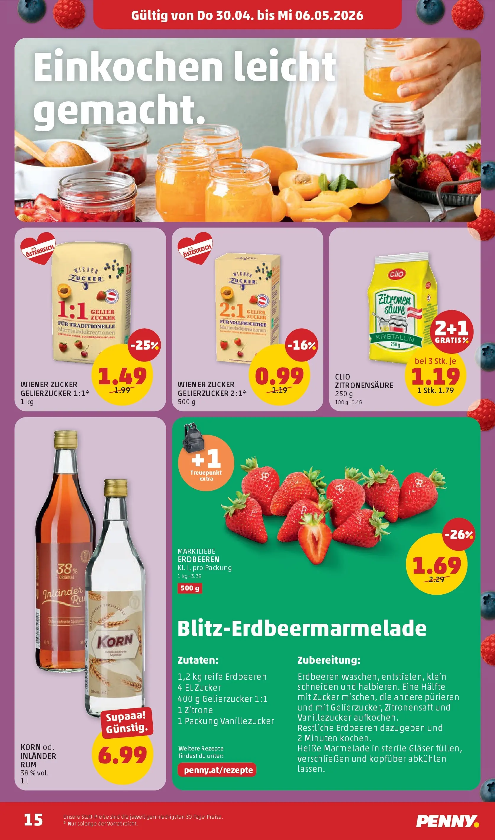Penny Markt Die ganze Woche sparen ab (30.04.2026) - Angebote, Prospekt | Seite: 15