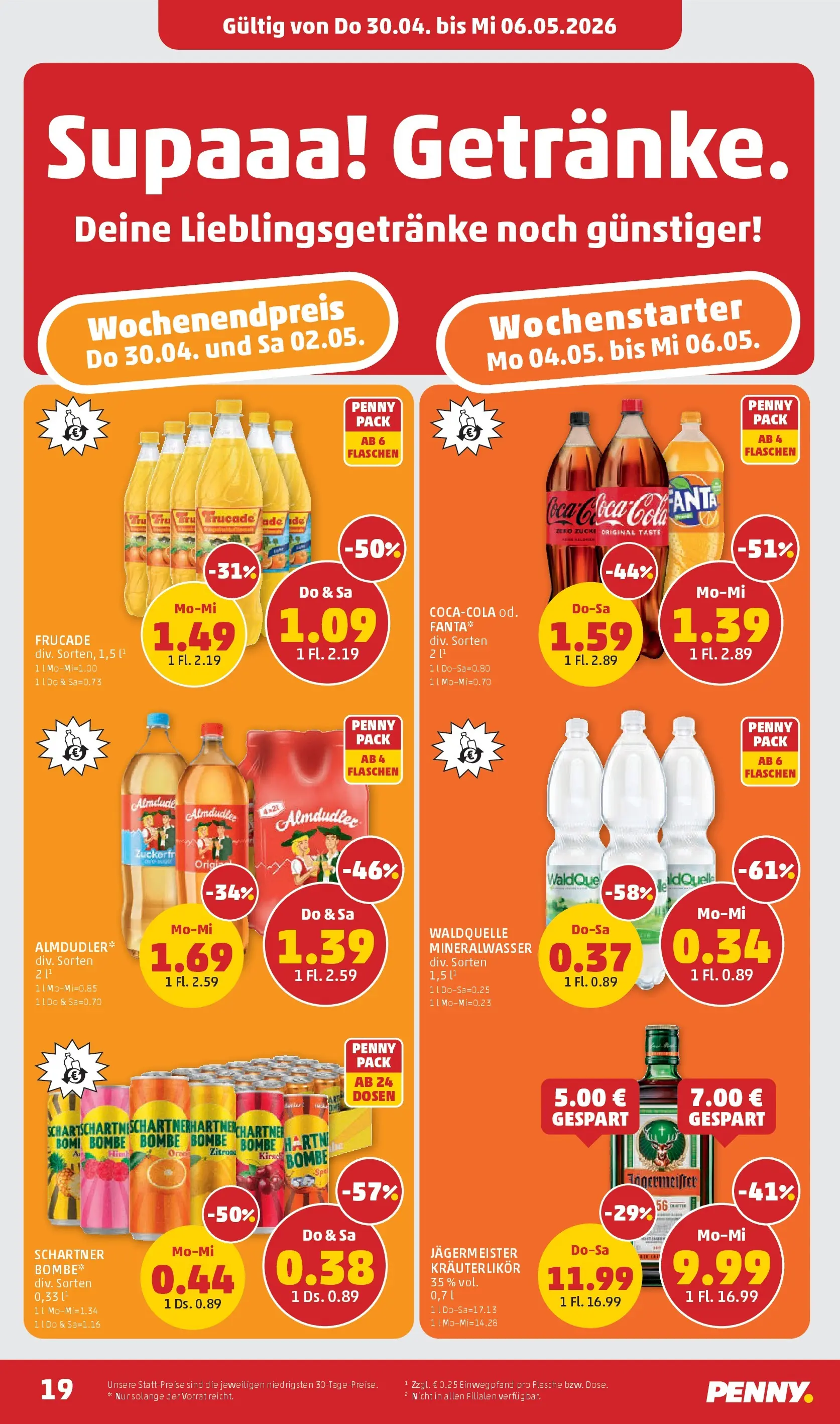 Penny Markt Die ganze Woche sparen ab (30.04.2026) - Angebote, Prospekt | Seite: 19