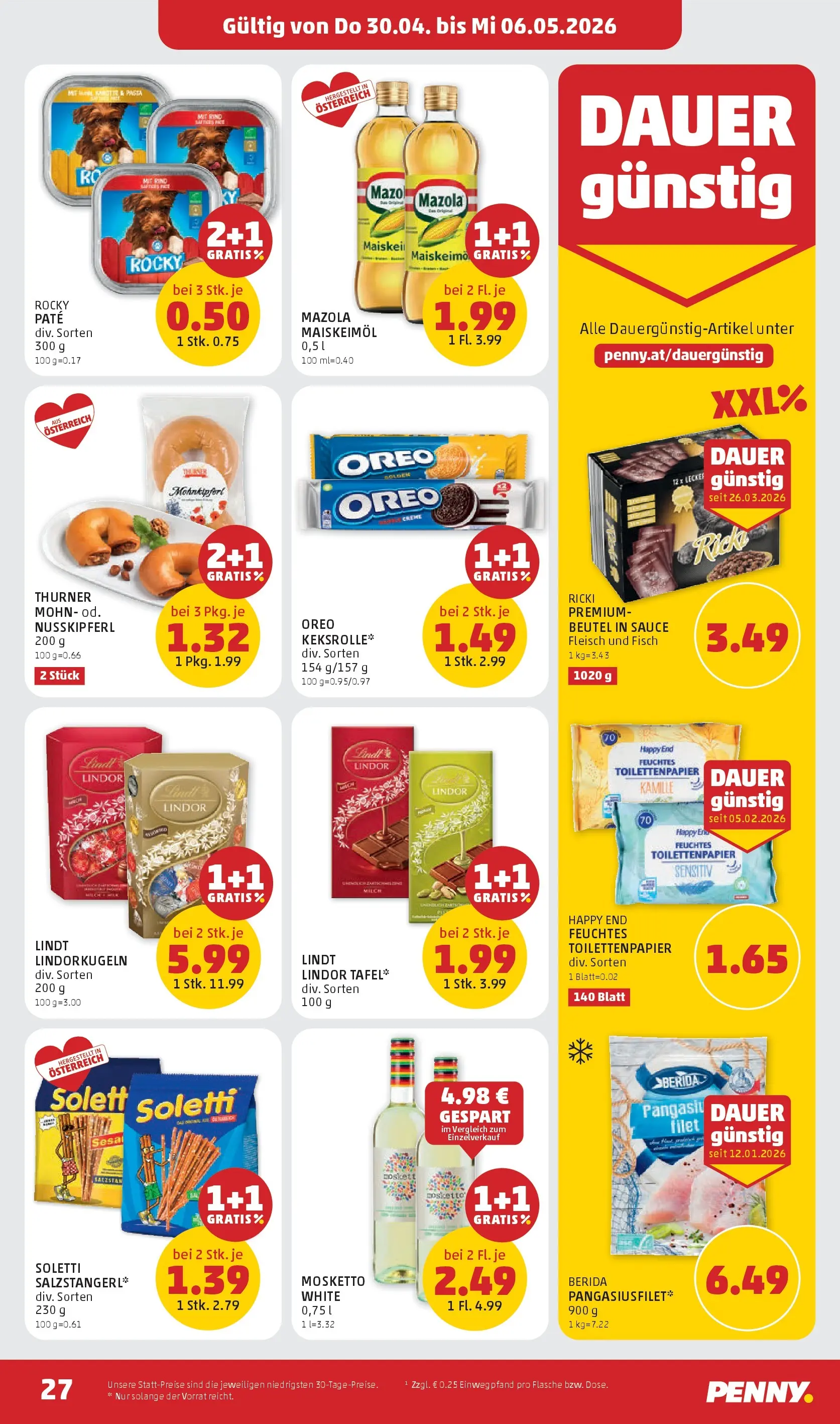 Penny Markt Die ganze Woche sparen ab (30.04.2026) - Angebote, Prospekt | Seite: 27