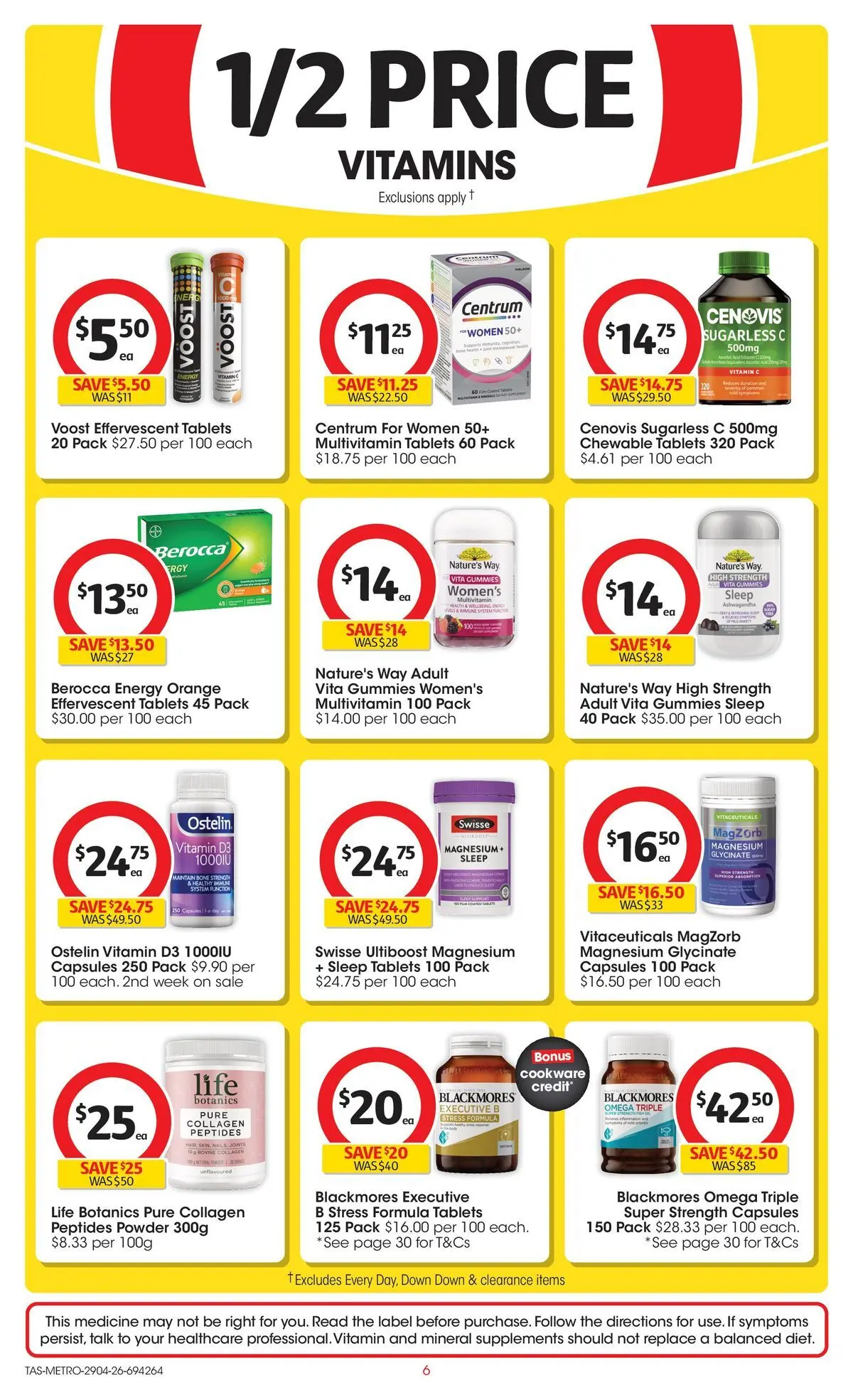 ﻿Coles catalogue valid from 28/04/2026 > Online Australia | Page: 6 | Products: Cookware, Collagen, Multivitamin, Tablets