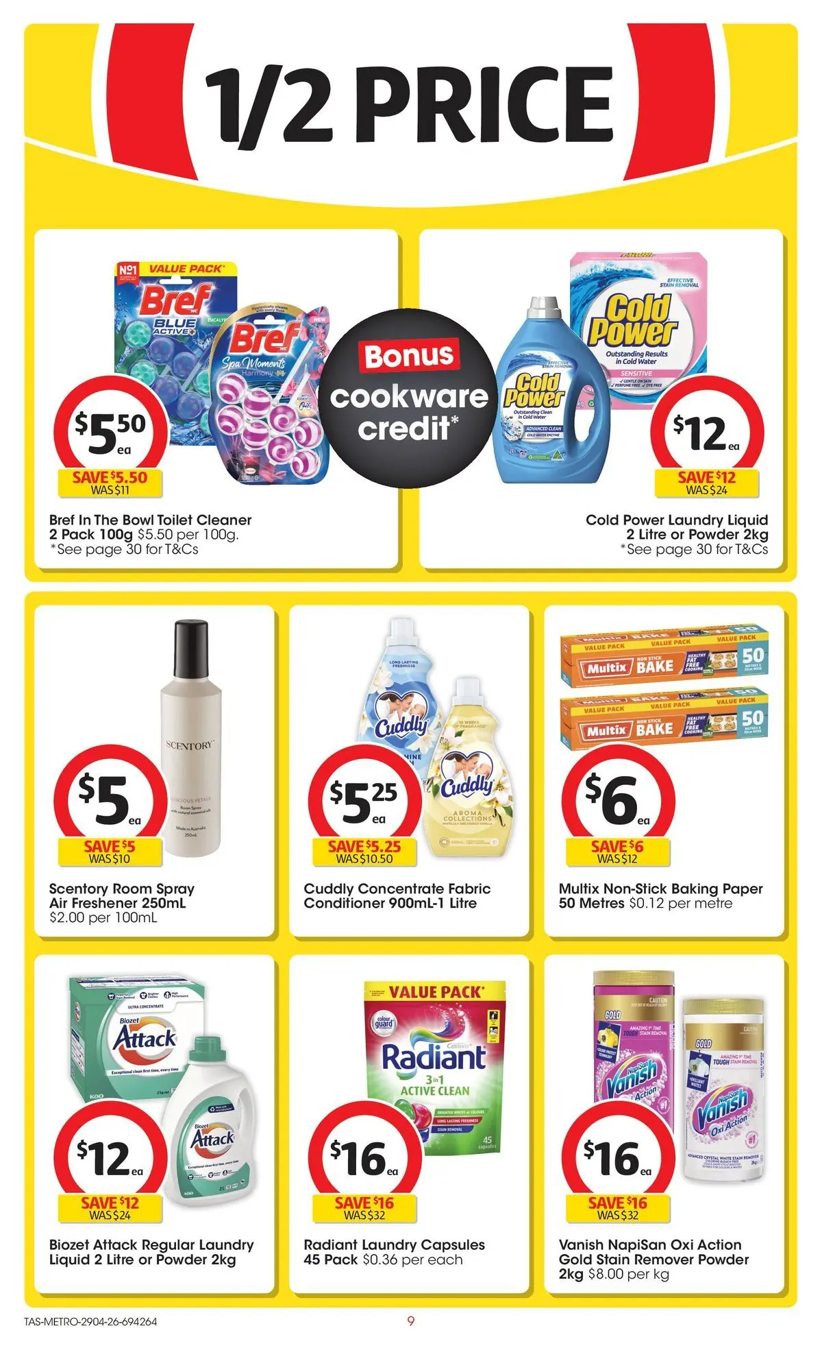 ﻿Coles catalogue valid from 28/04/2026 > Online Australia | Page: 9 | Products: Toilet, Conditioner, Stain remover, Water