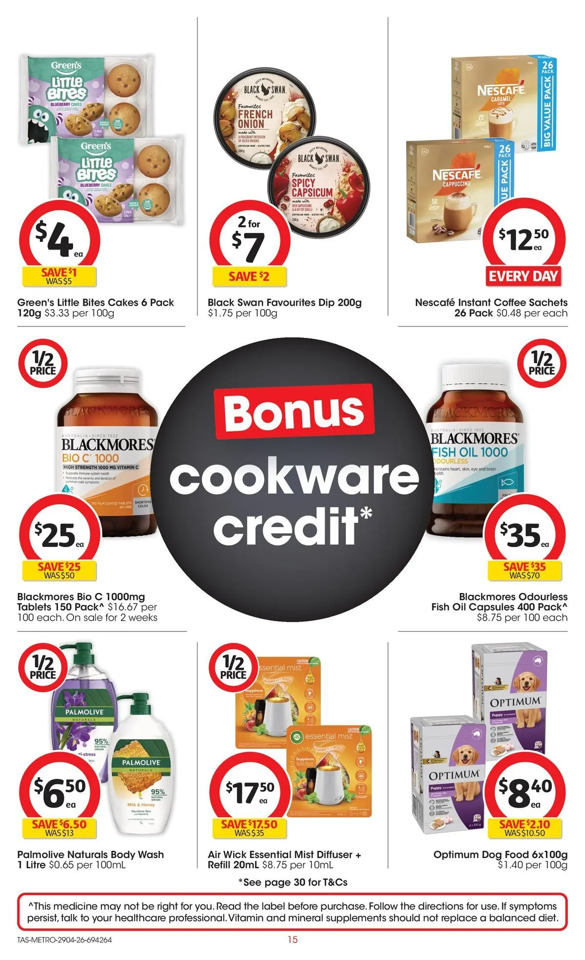 ﻿Coles catalogue valid from 28/04/2026 > Online Australia | Page: 15 | Products: Milk, Coffee, Fish oil, Vitamin