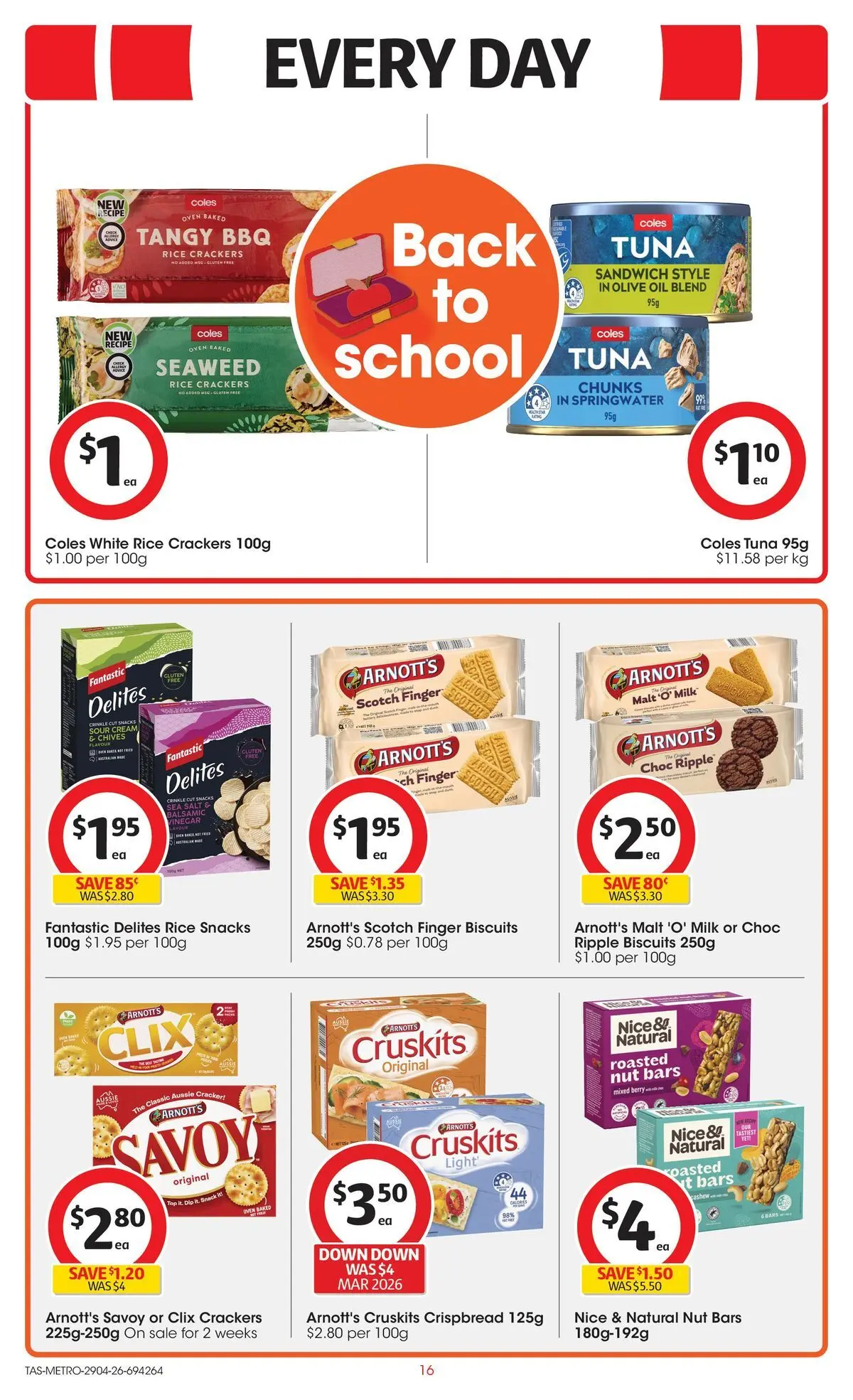 ﻿Coles catalogue valid from 28/04/2026 > Online Australia | Page: 16 | Products: Oil, Rice, Sour cream, Cream