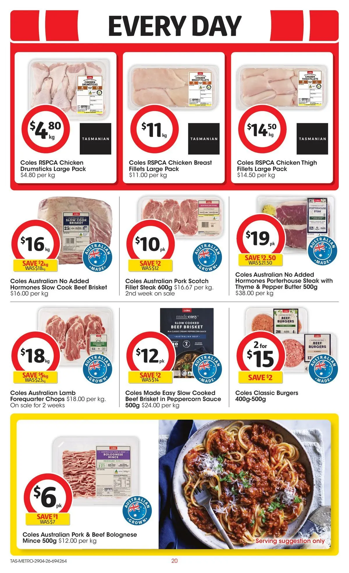 ﻿Coles catalogue valid from 28/04/2026 > Online Australia | Page: 20 | Products: Pork, Lamb, Steak, Pepper