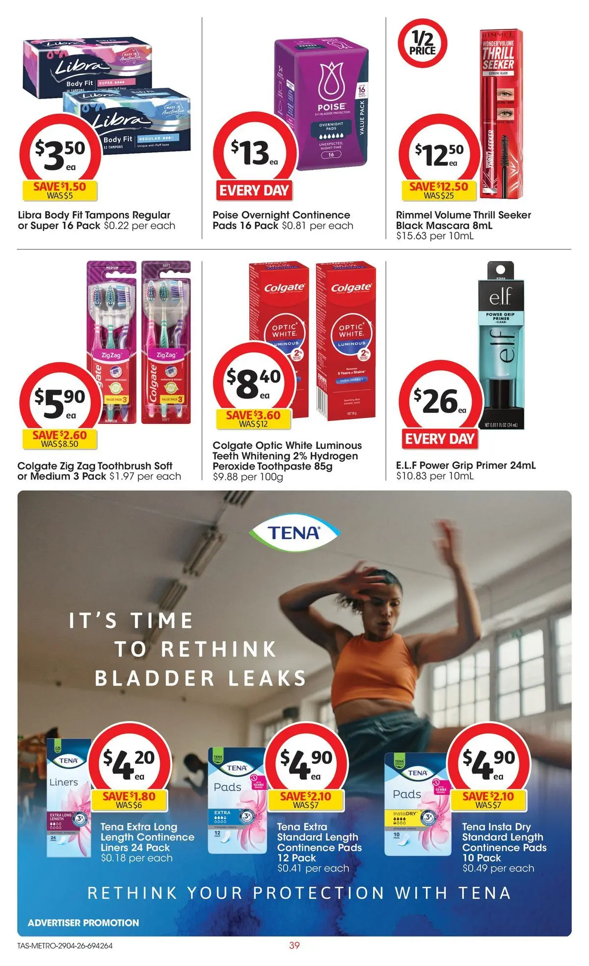 ﻿Coles catalogue valid from 28/04/2026 > Online Australia | Page: 39 | Products: Gate, Mascara, Toothbrush, Teeth whitening