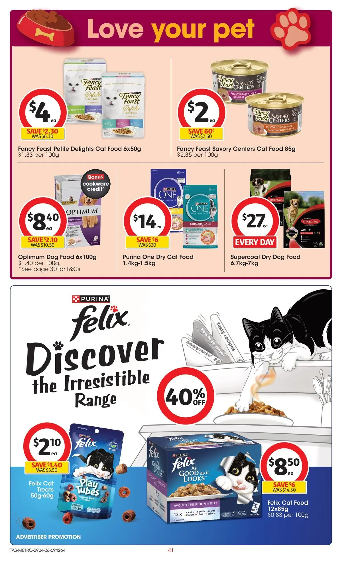 ﻿Coles catalogue valid from 28/04/2026 > Online Australia | Page: 41 | Products: Beef, Dog food, Salmon, Tuna