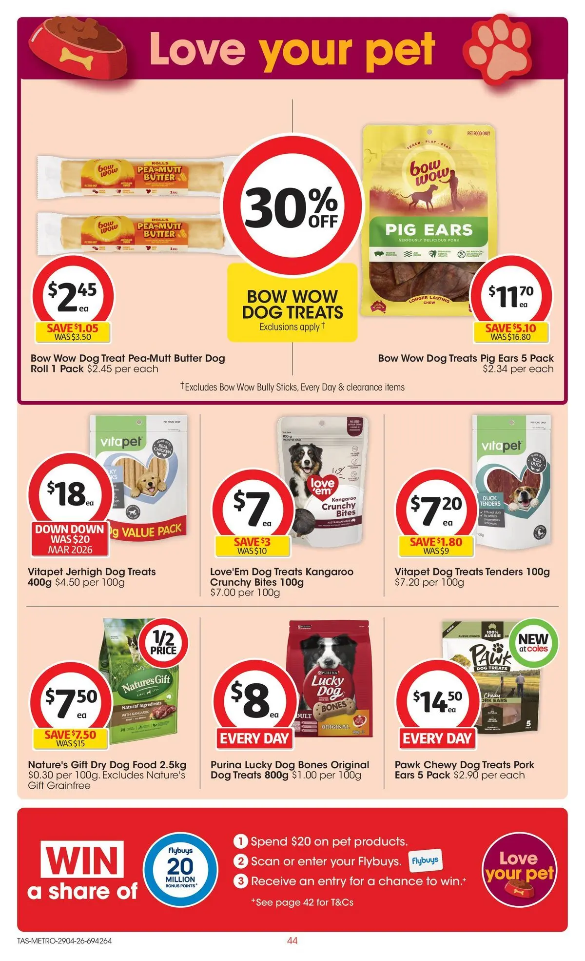 ﻿Coles catalogue valid from 28/04/2026 > Online Australia | Page: 44 | Products: Duck, Pork, Dog food, Pea
