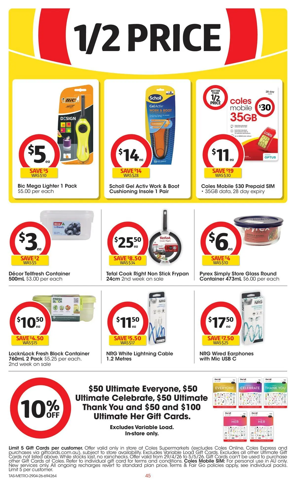 ﻿Coles catalogue valid from 28/04/2026 > Online Australia | Page: 45 | Products: Decor, Cable, Usb, Mobile
