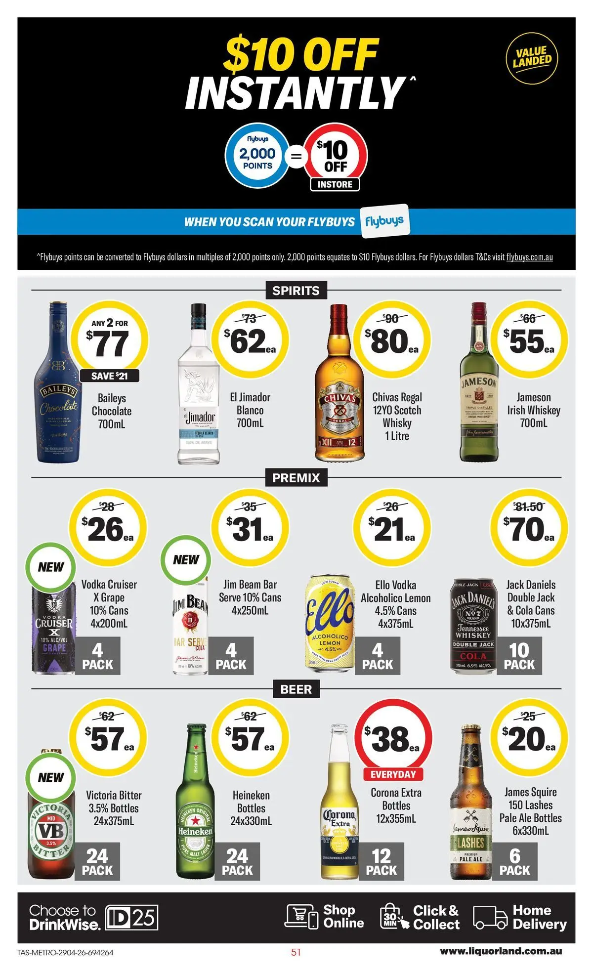 ﻿Coles catalogue valid from 28/04/2026 > Online Australia | Page: 51 | Products: Chocolate, Vodka, Lemon, Scotch