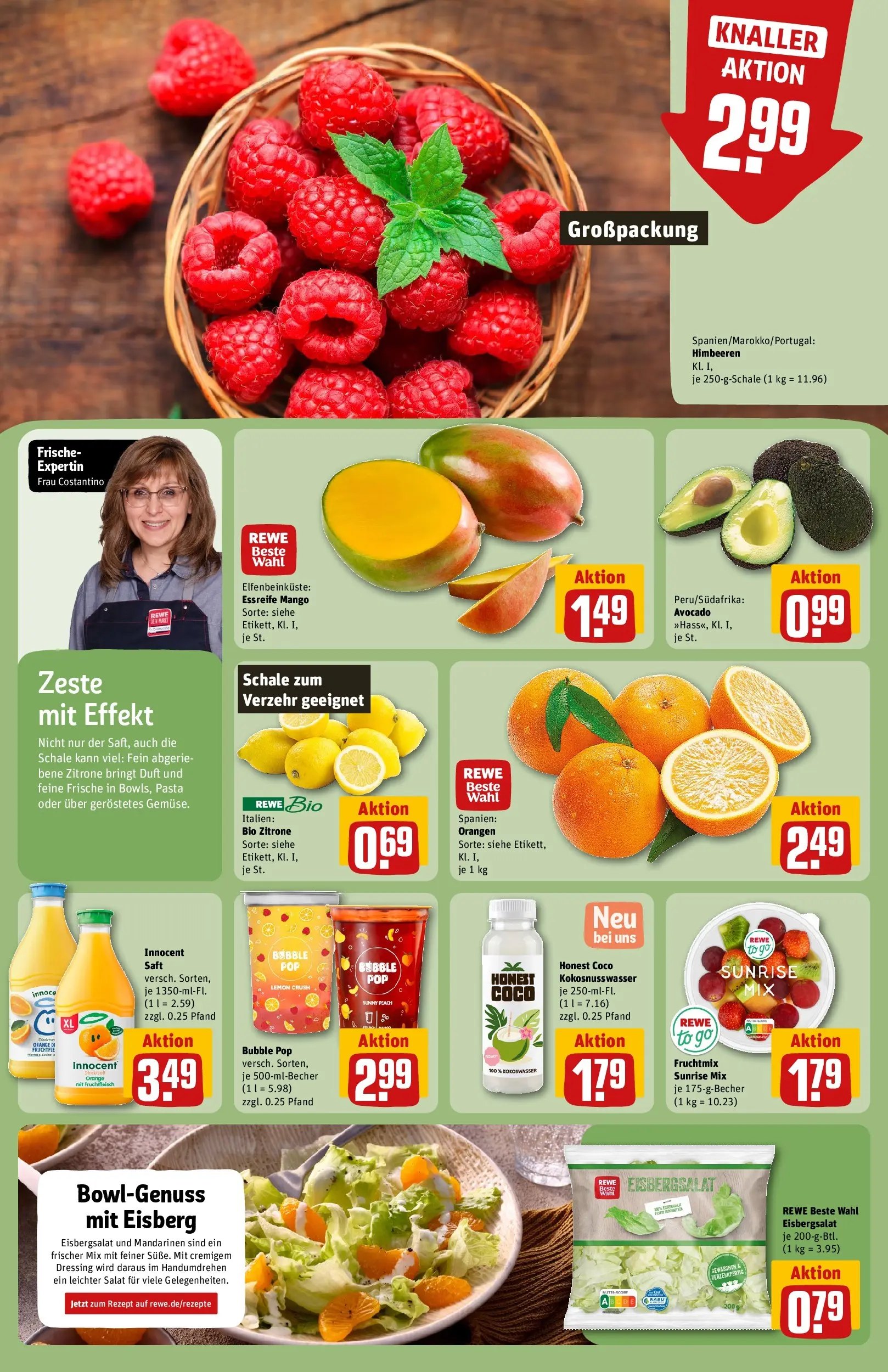 REWE Prospekt ab 27.04.2026 zum Blättern » Angebote | Seite: 6 | Produkte: Duft, Pasta, Saft, Salat