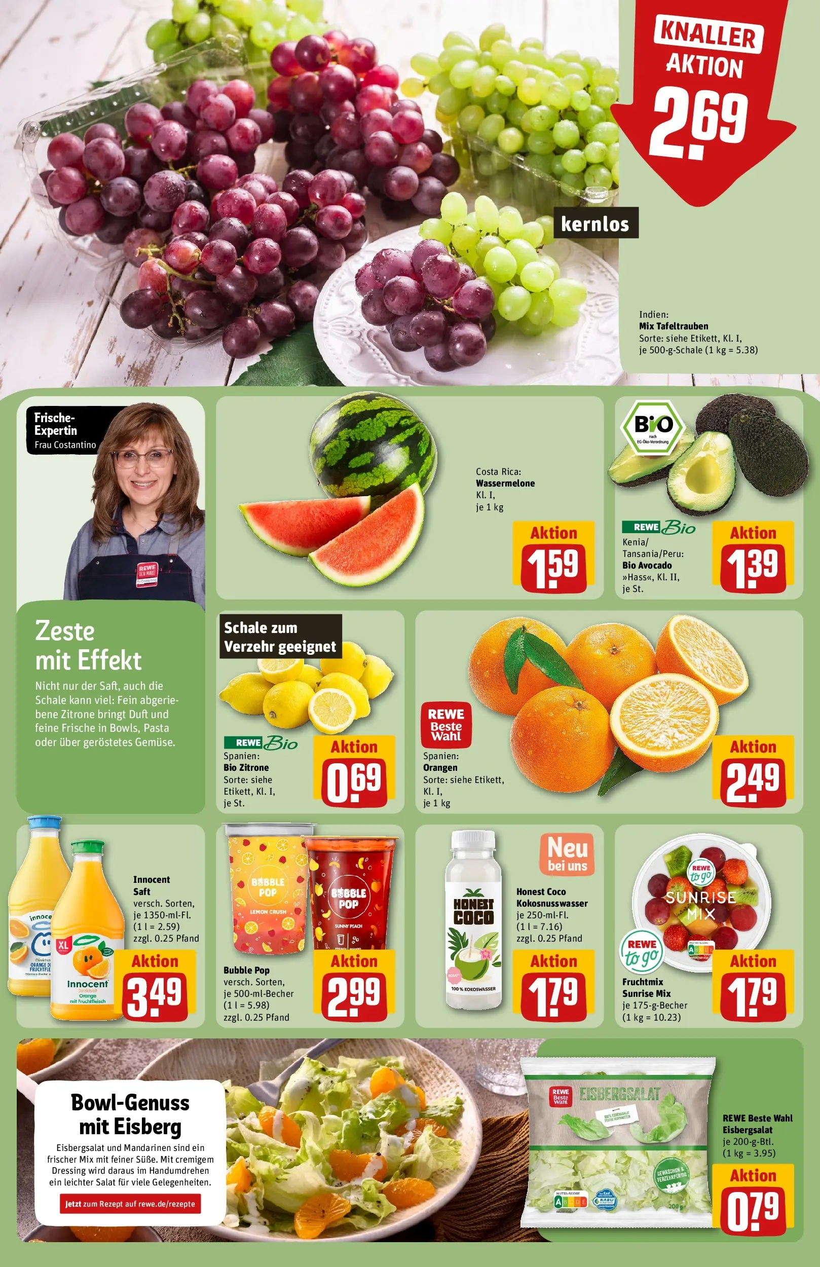 REWE Prospekt ab 27.04.2026 zum Blättern » Angebote | Seite: 6 | Produkte: Duft, Mandarinen, Orangen, Salat