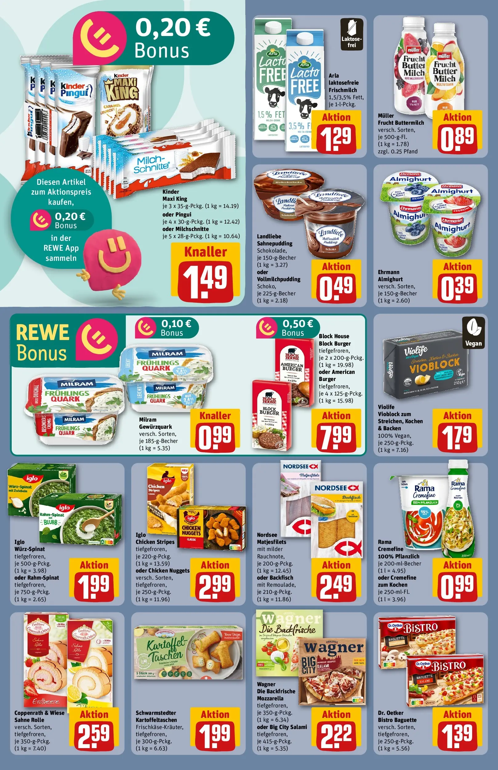 REWE Prospekt ab 27.04.2026 zum Blättern » Angebote | Seite: 16 | Produkte: Rama, Mozzarella, Baguette, Milram