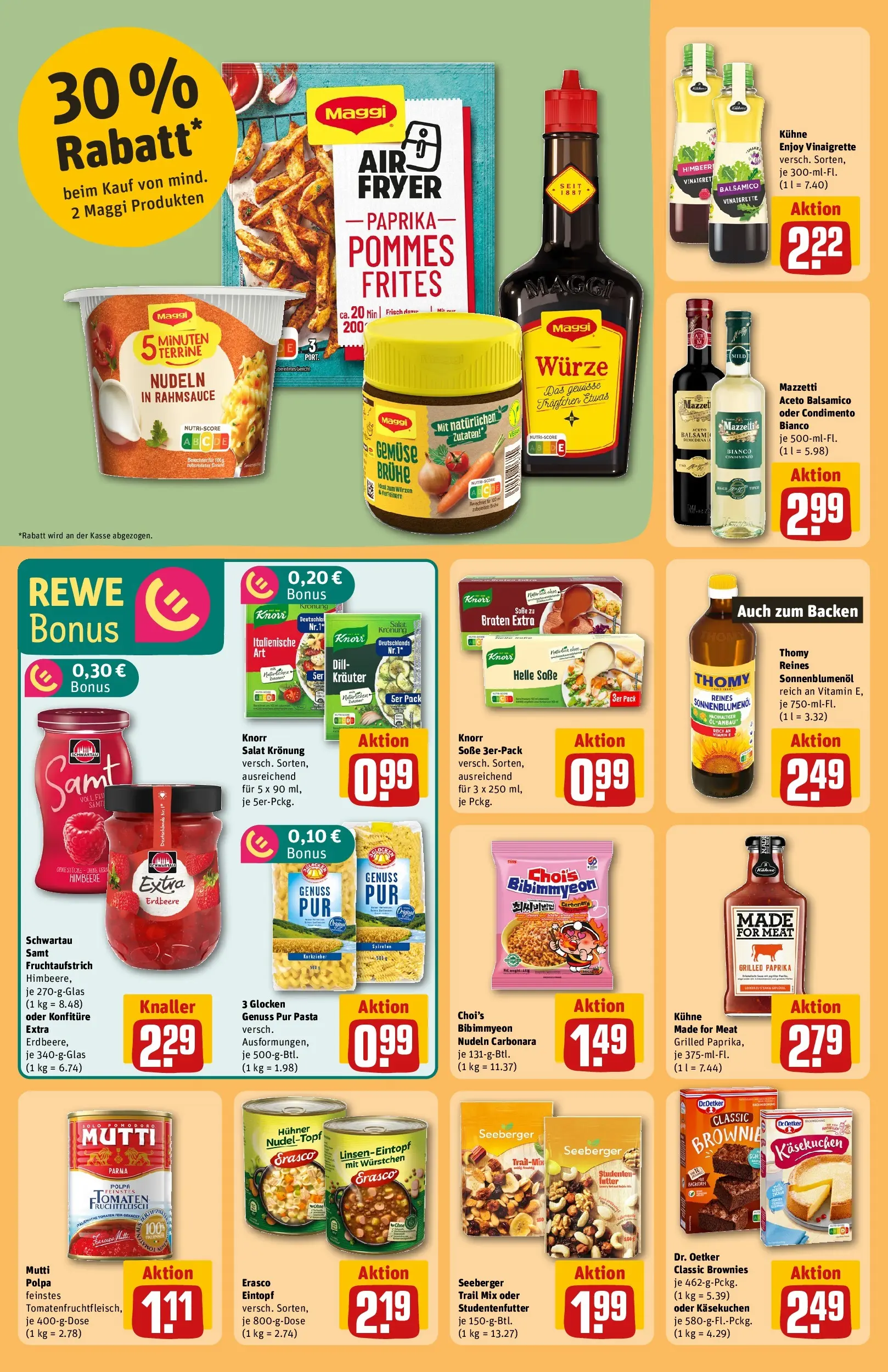 REWE Prospekt ab 27.04.2026 zum Blättern » Angebote | Seite: 22 | Produkte: Gemüse, Paprika, Soße, Maggi 5 minuten terrine