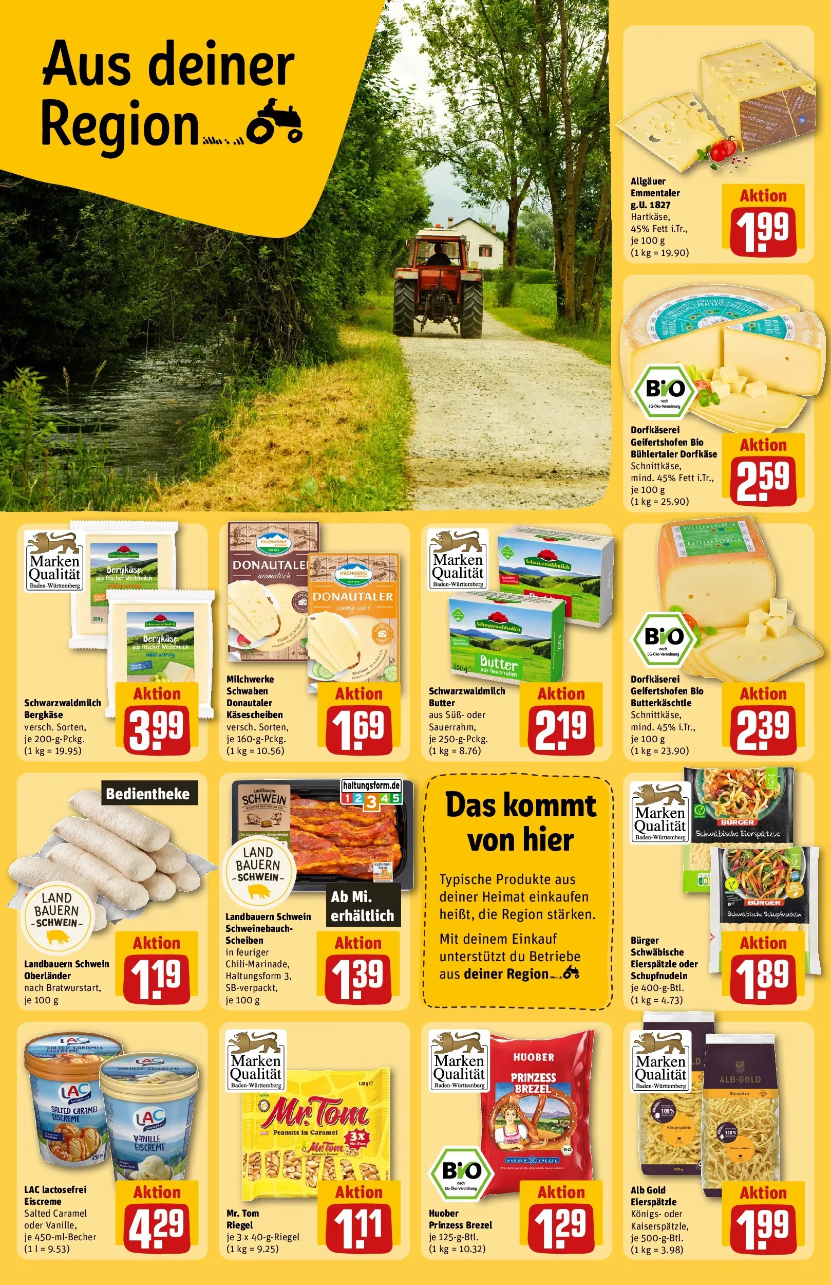 REWE Prospekt ab 27.04.2026 zum Blättern » Angebote | Seite: 22 | Produkte: Butter, Schweinebauch, Eiscreme, Sauerrahm