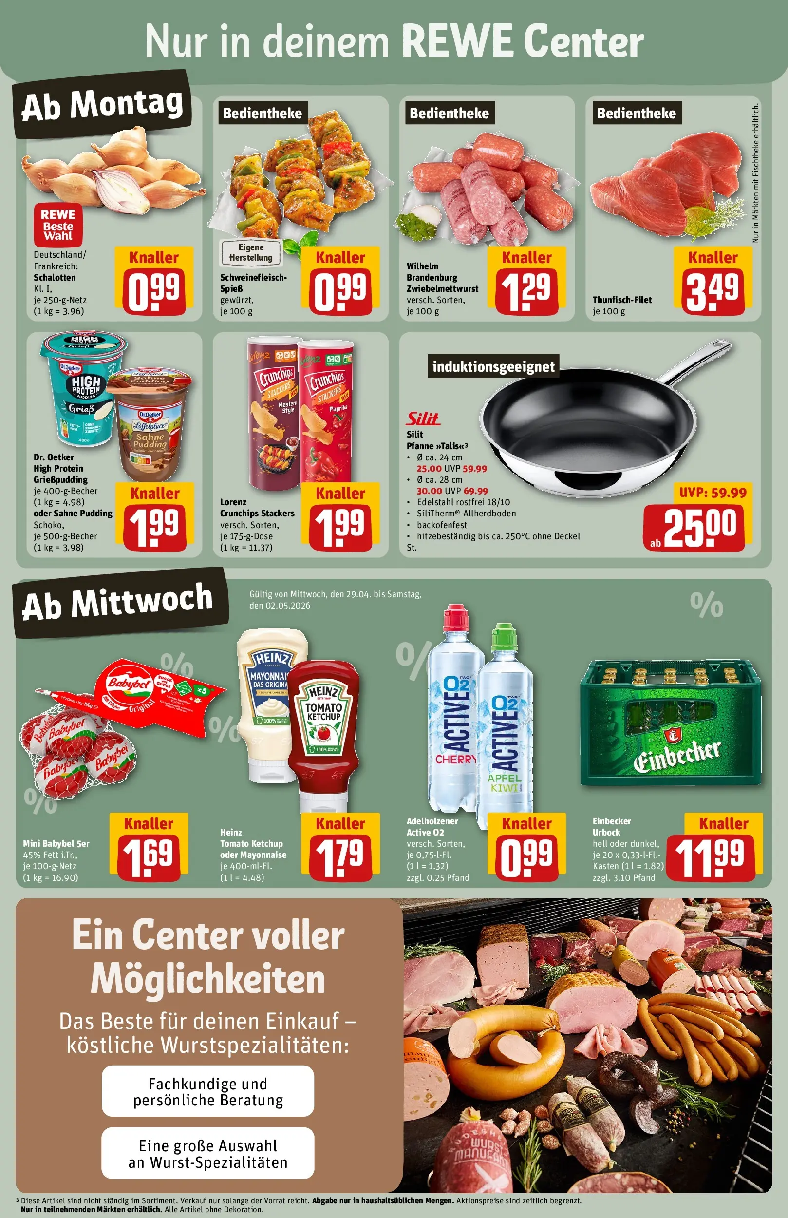REWE Prospekt ab 27.04.2026 zum Blättern » Angebote | Seite: 3 | Produkte: Äpfel, Pudding, Schweinefleisch, Sahne