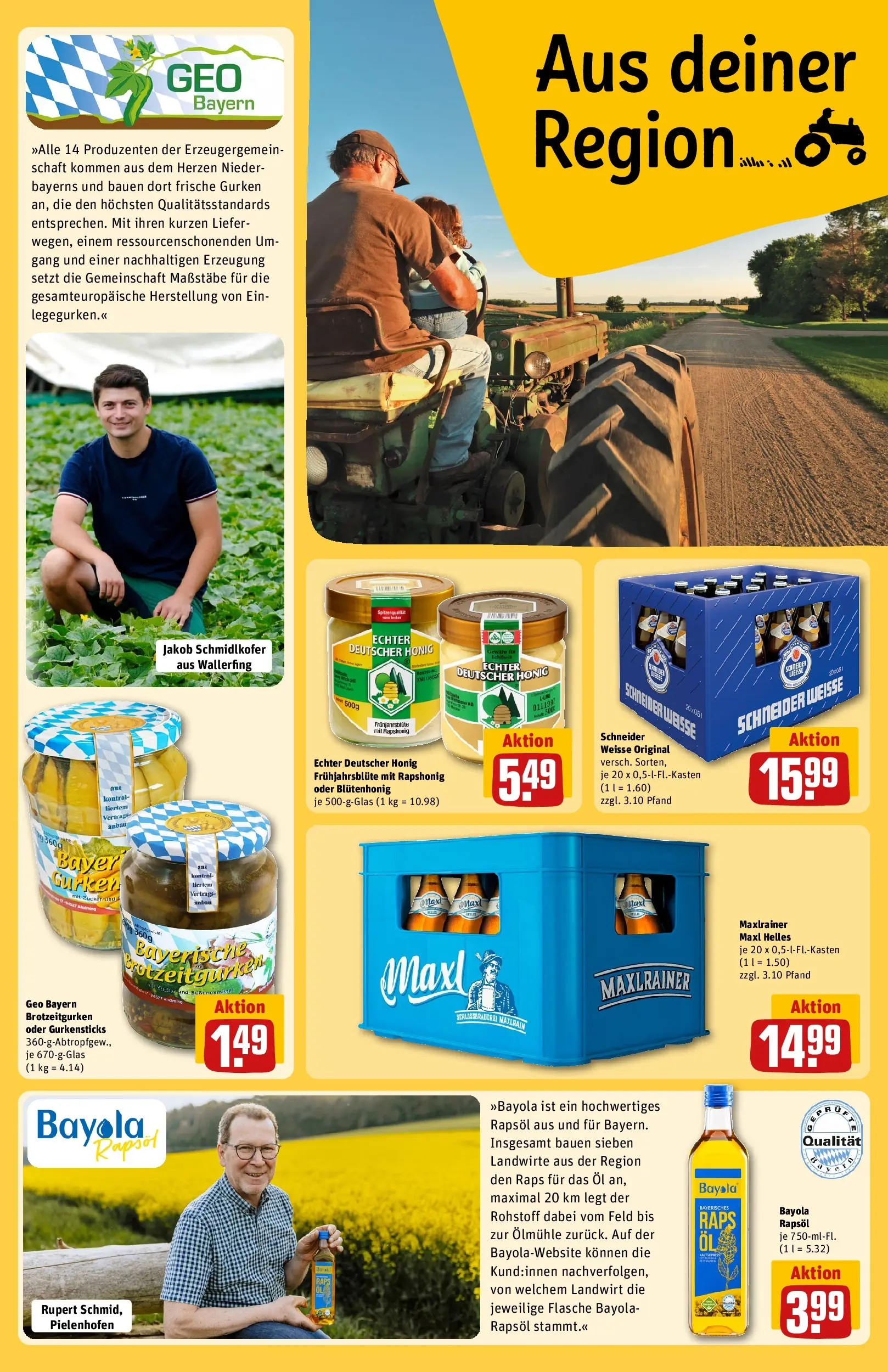 REWE Prospekt ab 27.04.2026 zum Blättern » Angebote | Seite: 21 | Produkte: Öl, Rapsöl, Zucker, Gurken