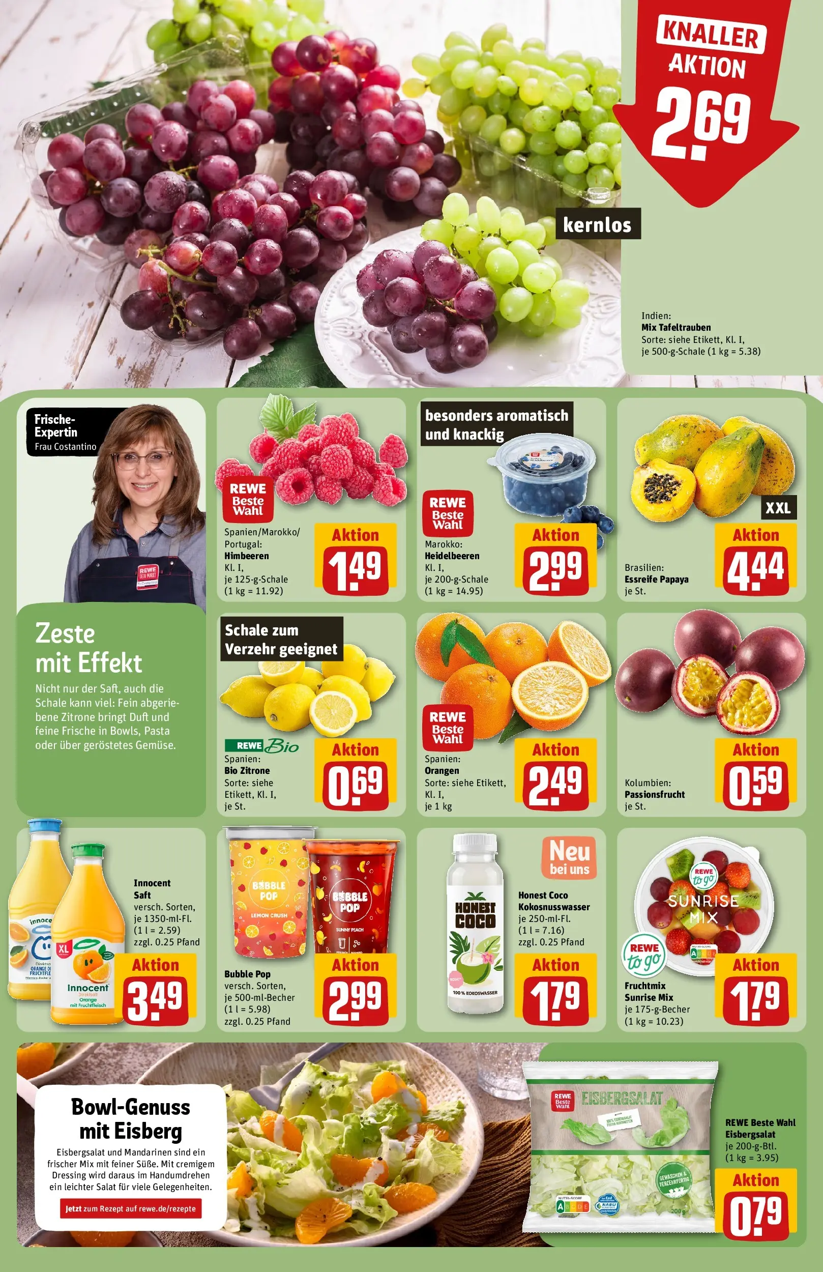 REWE Prospekt ab 27.04.2026 zum Blättern » Angebote | Seite: 6 | Produkte: Duft, Mandarinen, Orangen, Eisbergsalat