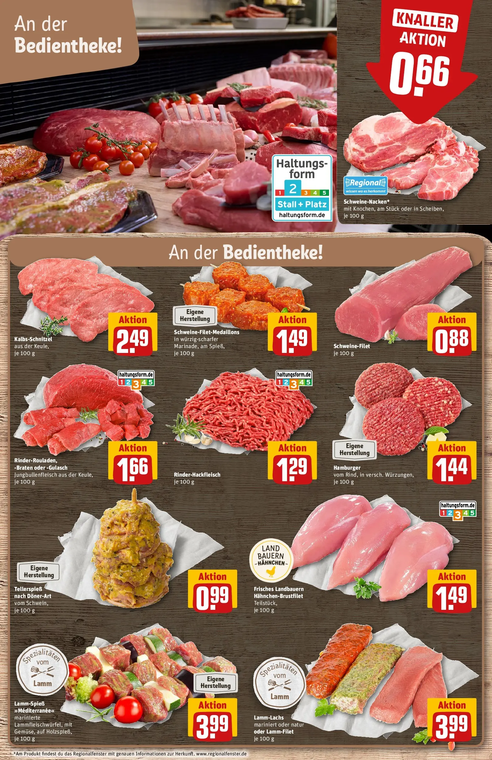 REWE Prospekt ab 27.04.2026 zum Blättern » Angebote | Seite: 9 | Produkte: Hahnchen, Schweinefilet, Gulasch