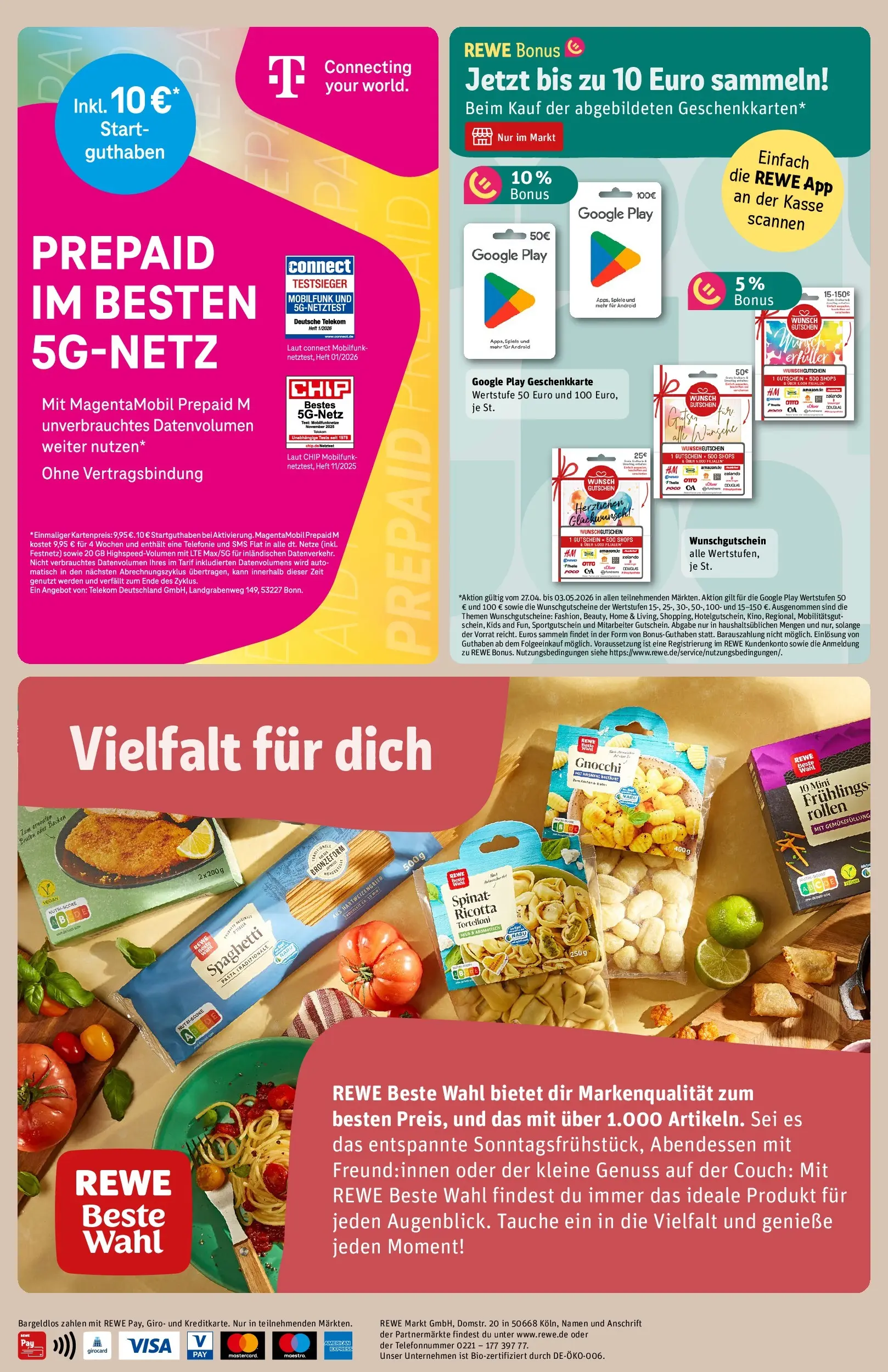 REWE Prospekt ab 27.04.2026 zum Blättern » Angebote | Seite: 32 | Produkte: Couch, Pasta