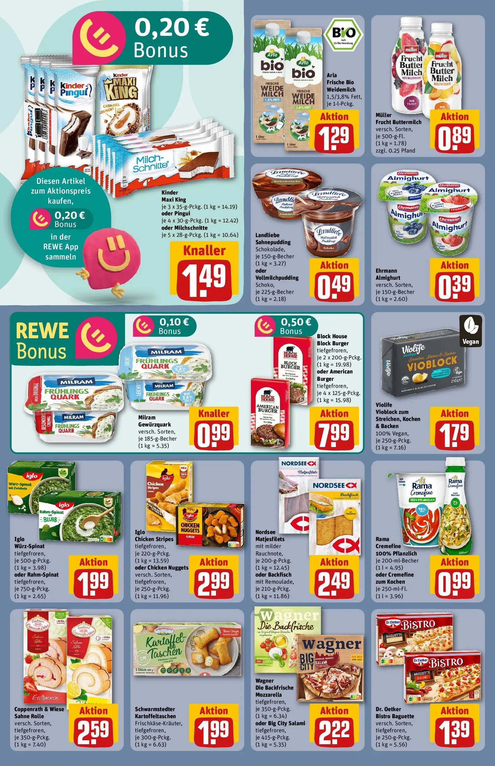 REWE Prospekt ab 27.04.2026 zum Blättern » Angebote | Seite: 14 | Produkte: Buttermilch, Rama, Mozzarella, Sahne