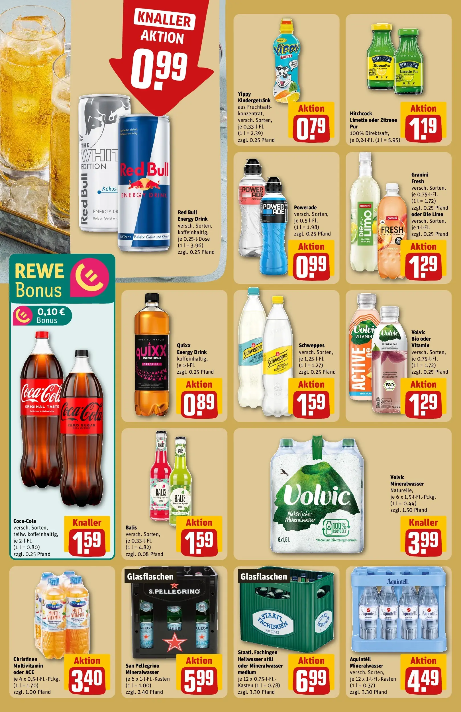 REWE Prospekt ab 27.04.2026 zum Blättern » Angebote | Seite: 16 | Produkte: Red bull, Coca cola, Mineralwasser, Limette