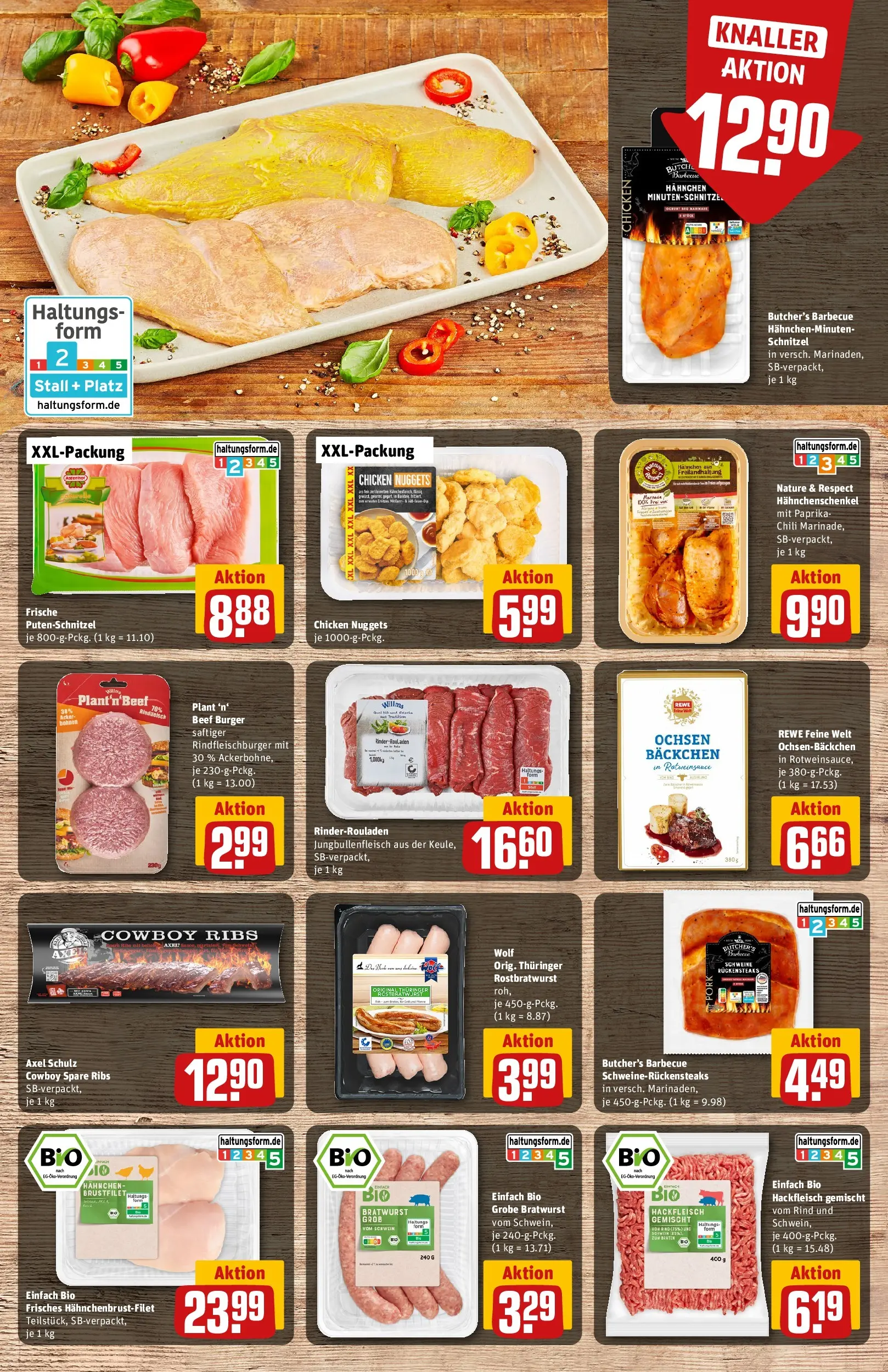 REWE Prospekt ab 27.04.2026 zum Blättern » Angebote | Seite: 10 | Produkte: Rinderrouladen, Spare ribs, Paprika, Hackfleisch