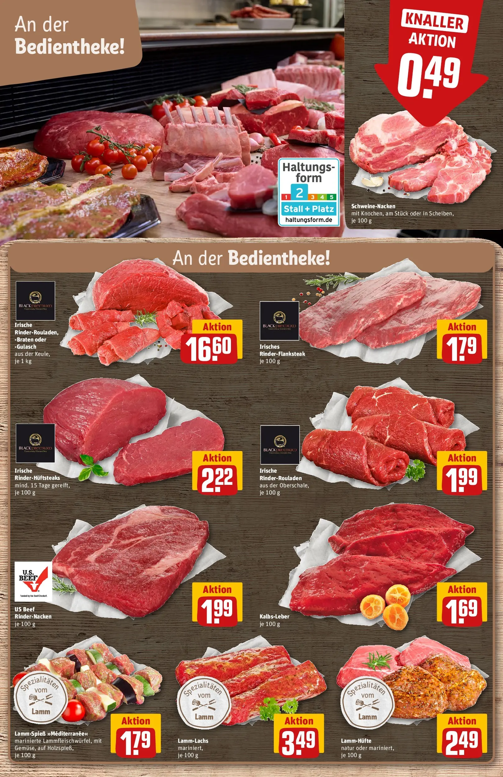 REWE Prospekt ab 27.04.2026 zum Blättern » Angebote | Seite: 11 | Produkte: Rinderrouladen, Schweinenacken, Kalbsleber, Gulasch
