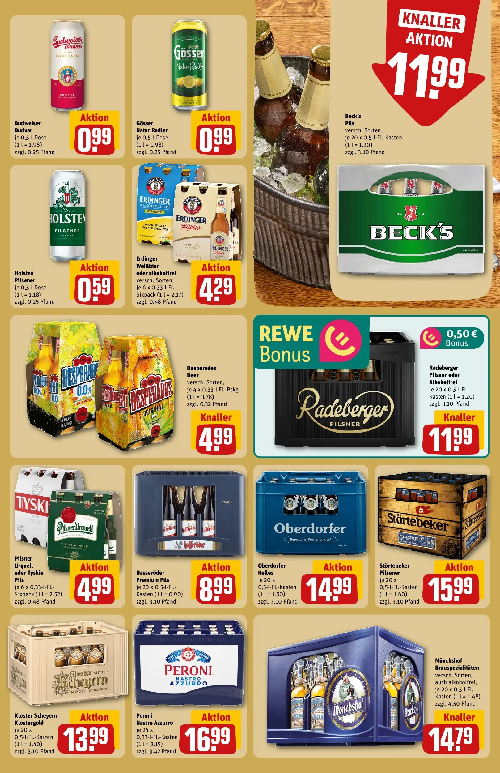 REWE Prospekt ab 27.04.2026 zum Blättern » Angebote | Seite: 19 | Produkte: Holsten, Pilsner urquell, Zitrone, Desperados