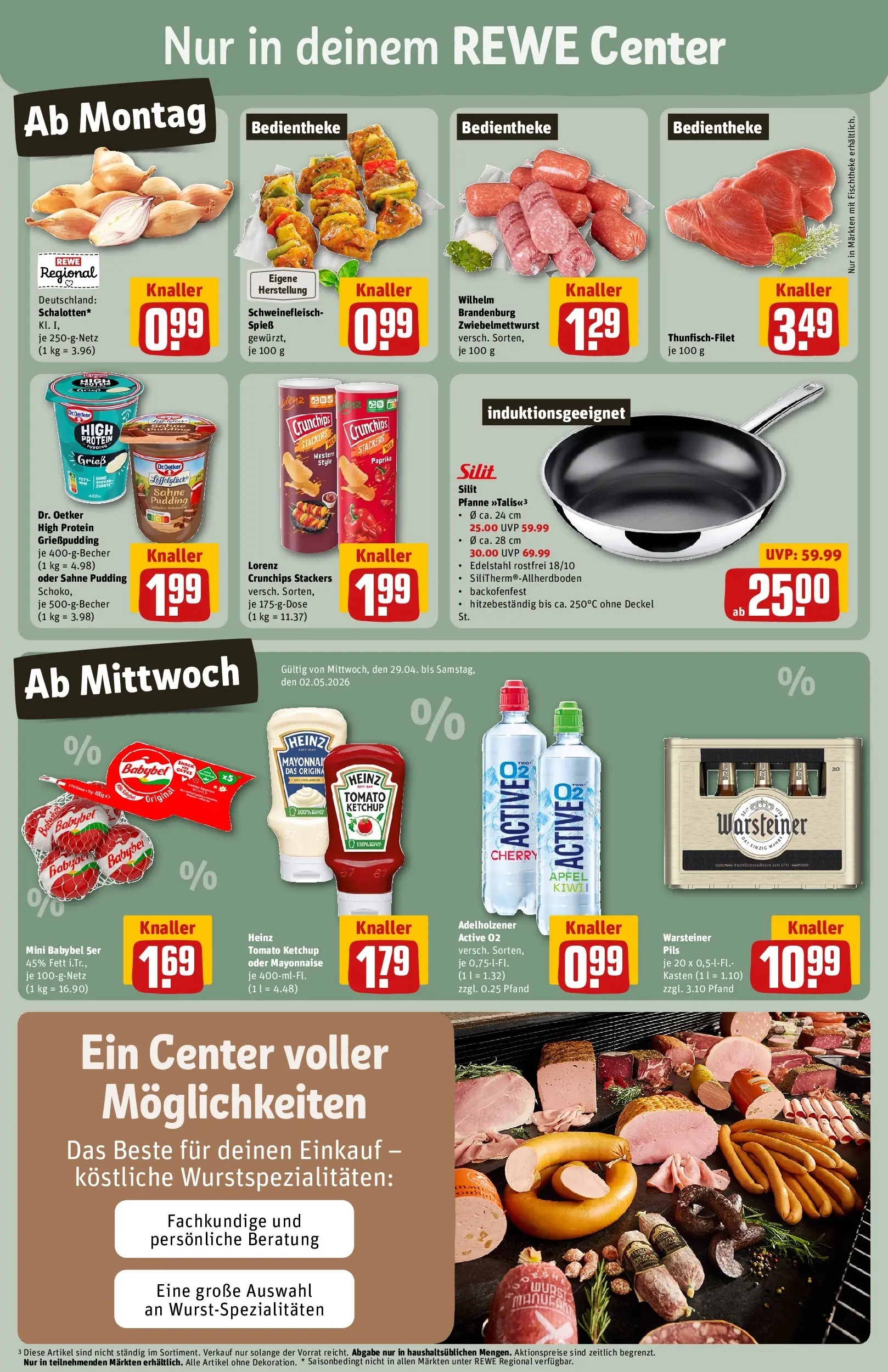 REWE Prospekt ab 27.04.2026 zum Blättern » Angebote | Seite: 3 | Produkte: Adelholzener, Pudding, Mayonnaise, Ketchup