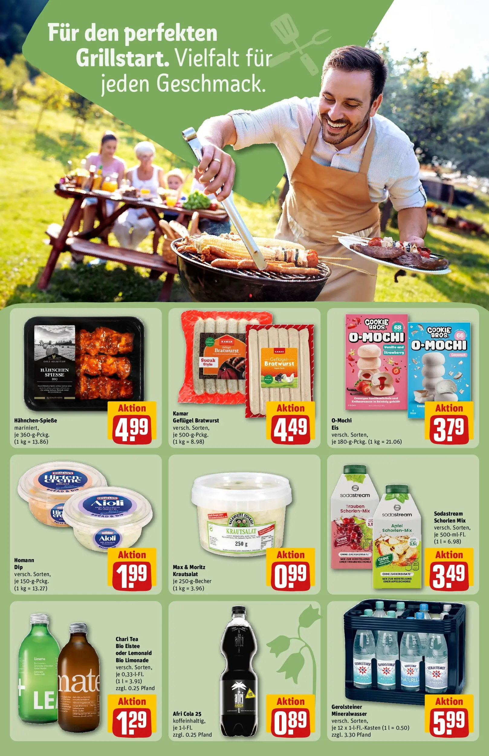 REWE Prospekt ab 27.04.2026 zum Blättern » Angebote | Seite: 20 | Produkte: Äpfel, Spieße, Mineralwasser, Limette