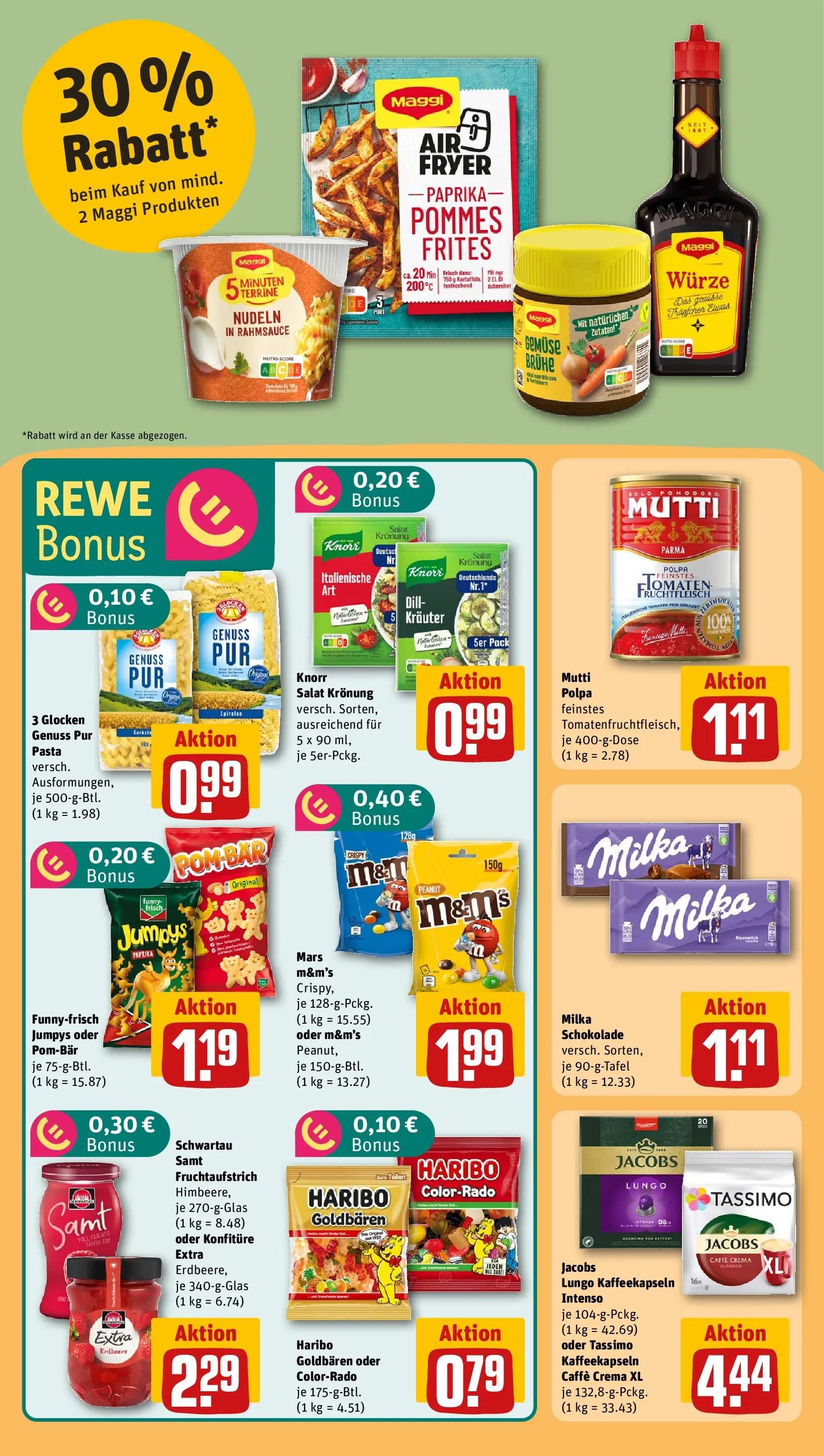 REWE Prospekt ab 27.04.2026 zum Blättern » Angebote | Seite: 13 | Produkte: Milka, Gemüse, Paprika, Maggi 5 minuten terrine