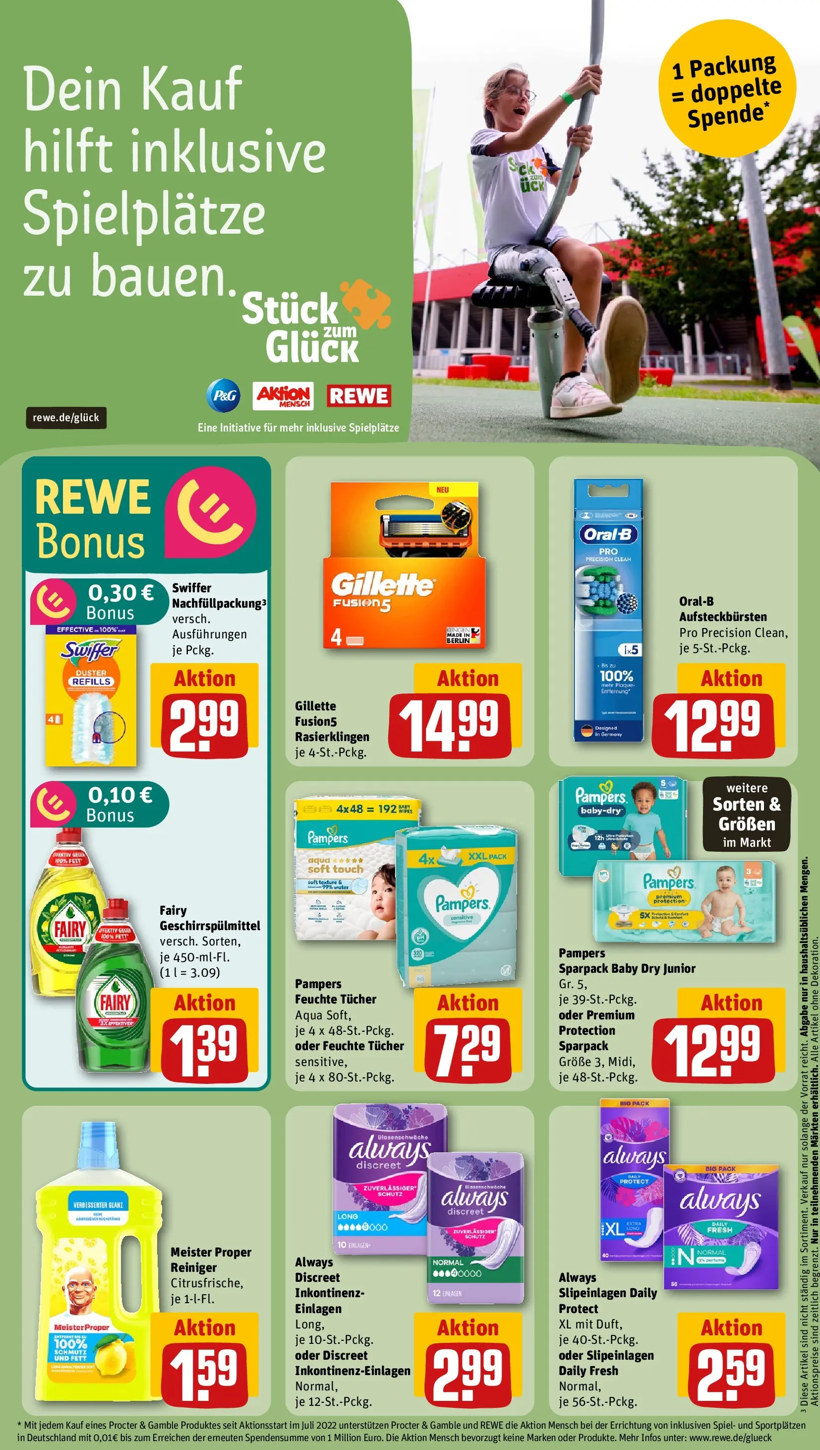 REWE Prospekt ab 27.04.2026 zum Blättern » Angebote | Seite: 16 | Produkte: Spiel, Pampers, Geschirrspülmittel, Swiffer